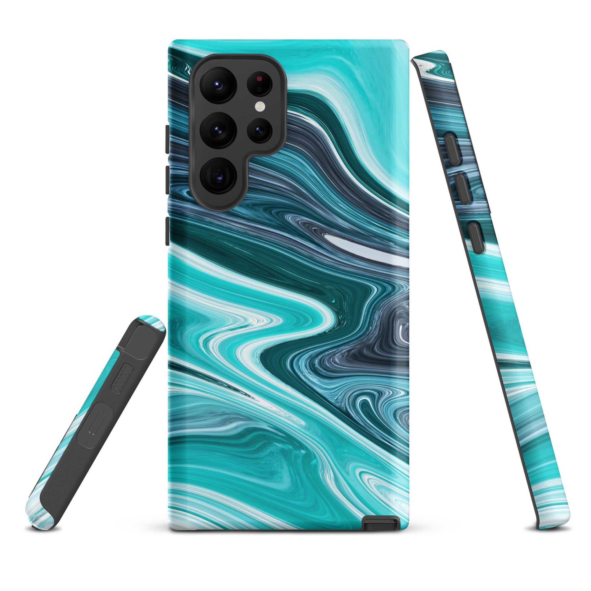 Tough case for Samsung® Marble Cyan