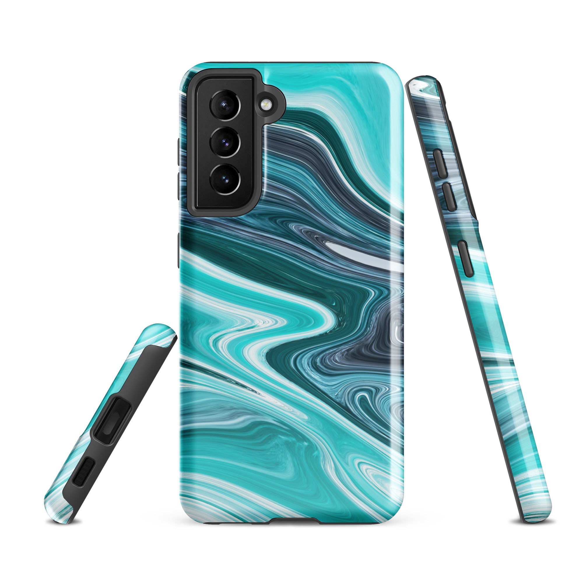 Tough case for Samsung® Marble Cyan