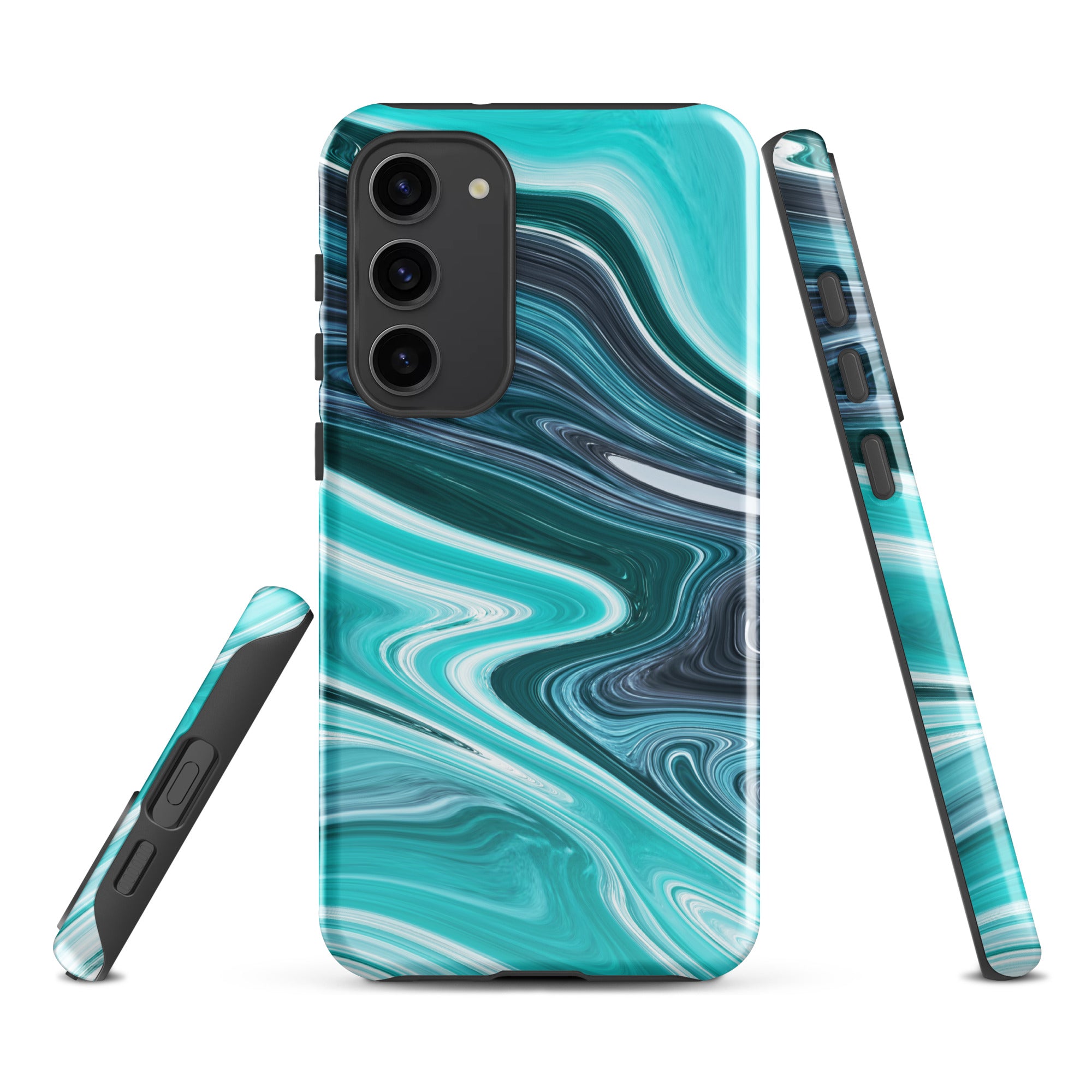Tough case for Samsung® Marble Cyan