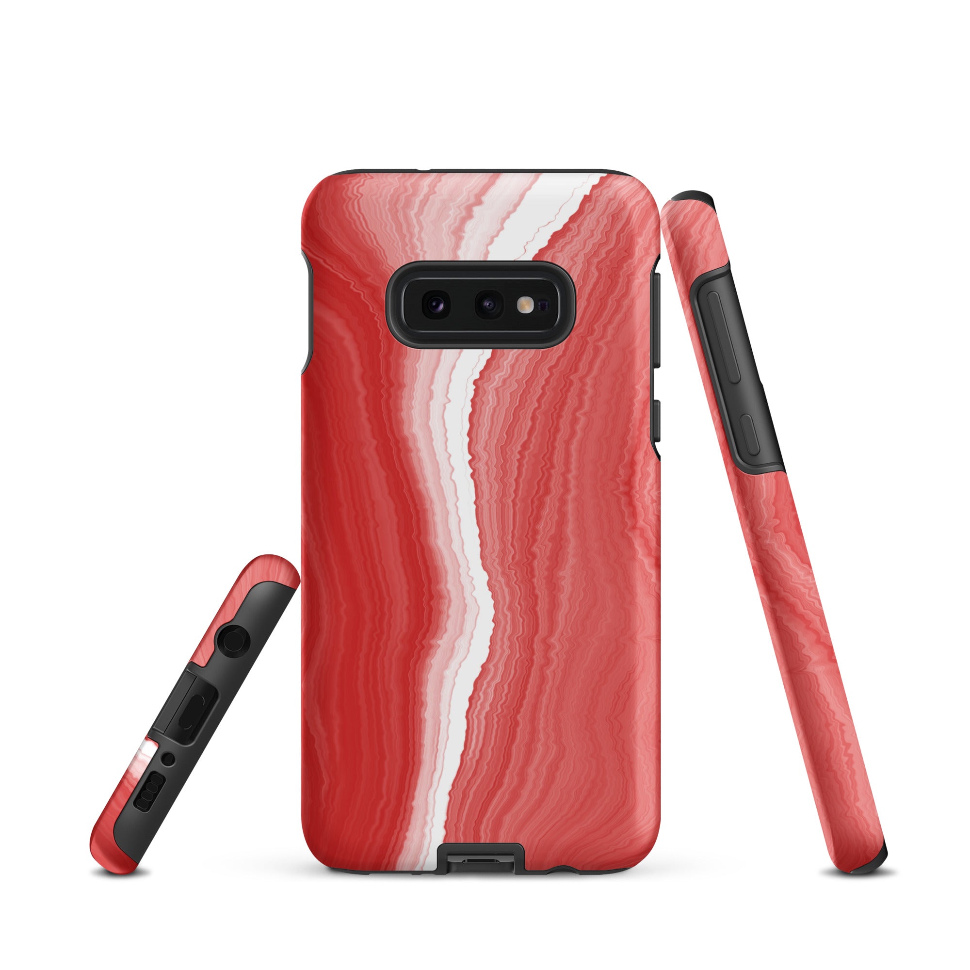 Tough case for Samsung® Marble Red and White
