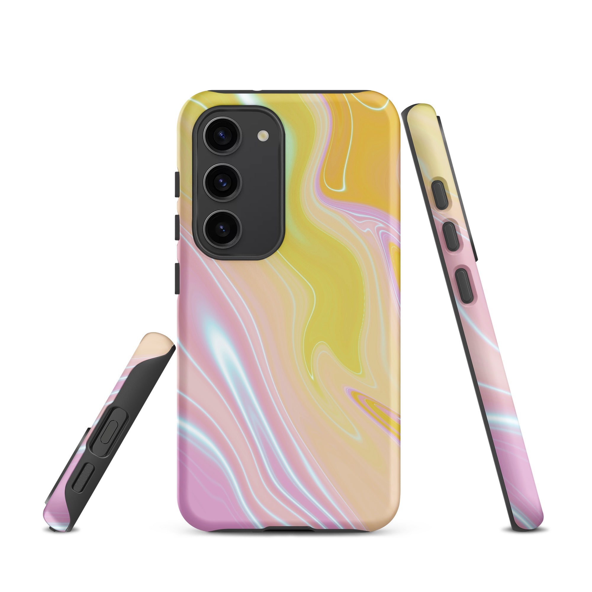 Tough case for Samsung® Marble Yellow and Pink
