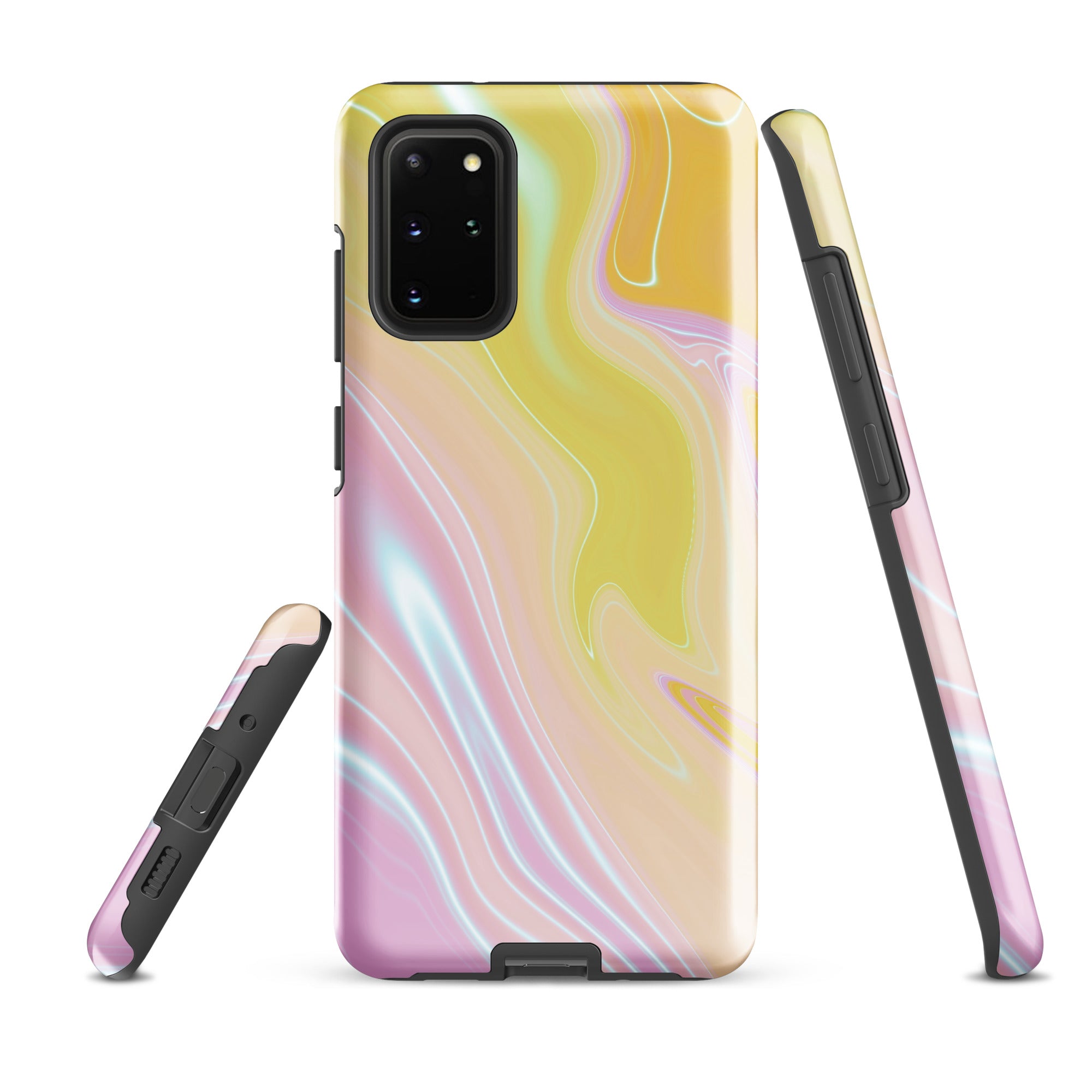Tough case for Samsung® Marble Yellow and Pink