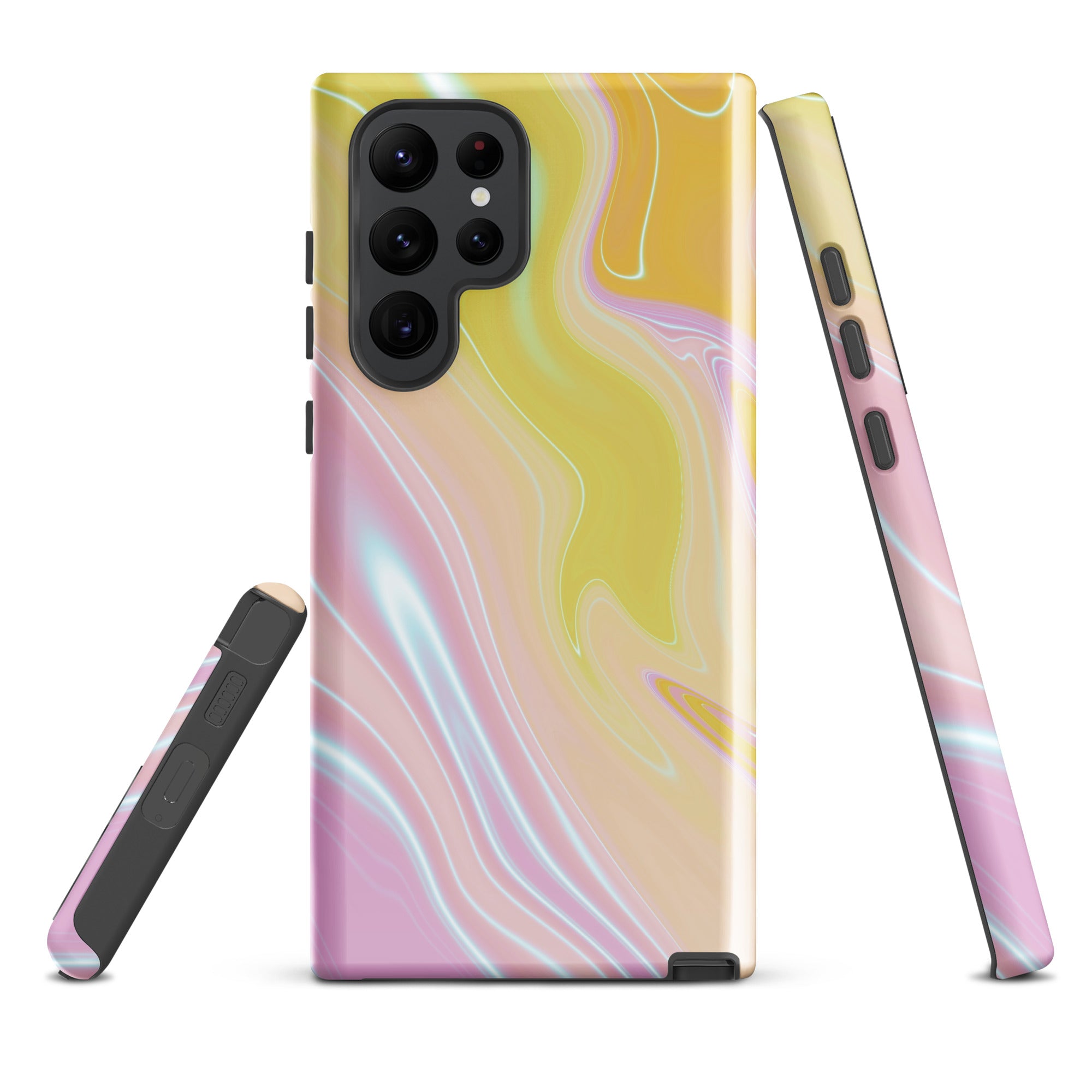 Tough case for Samsung® Marble Yellow and Pink