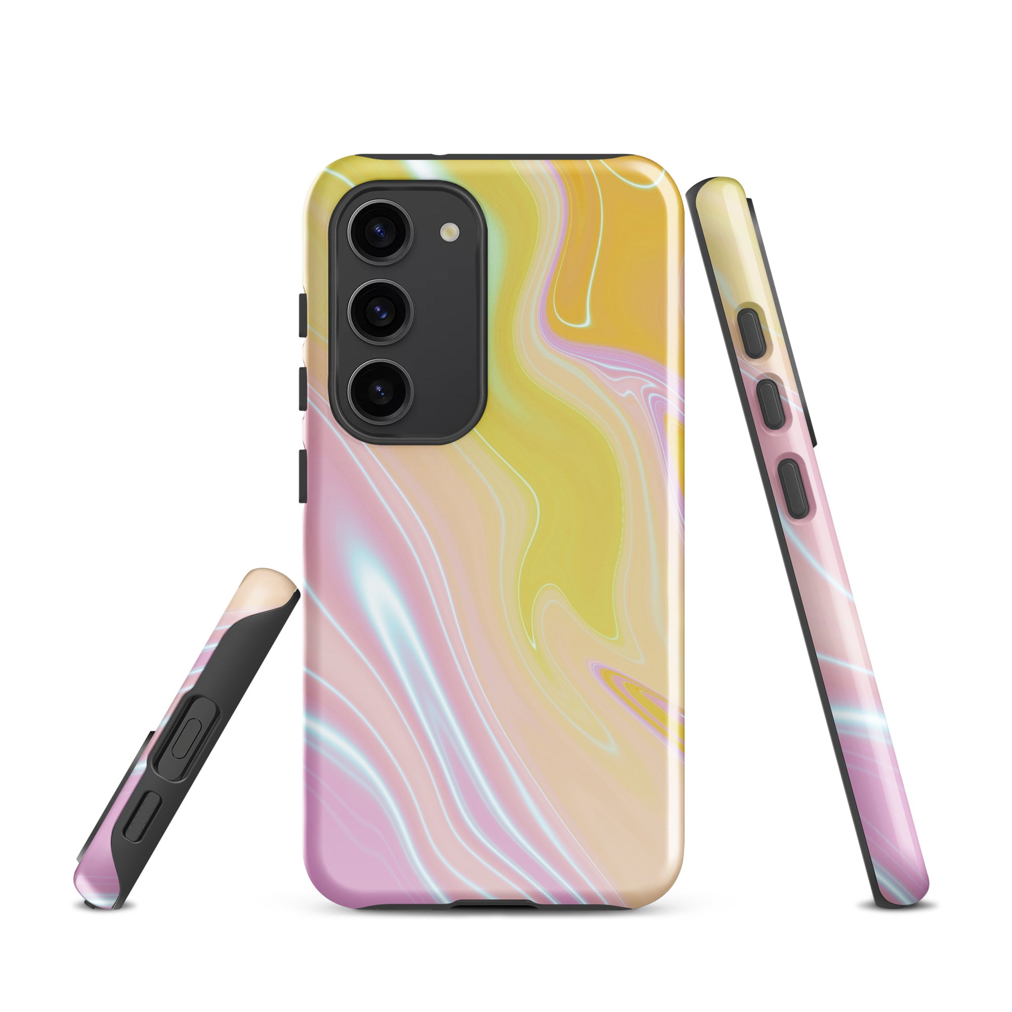 Tough case for Samsung® Marble Yellow and Pink