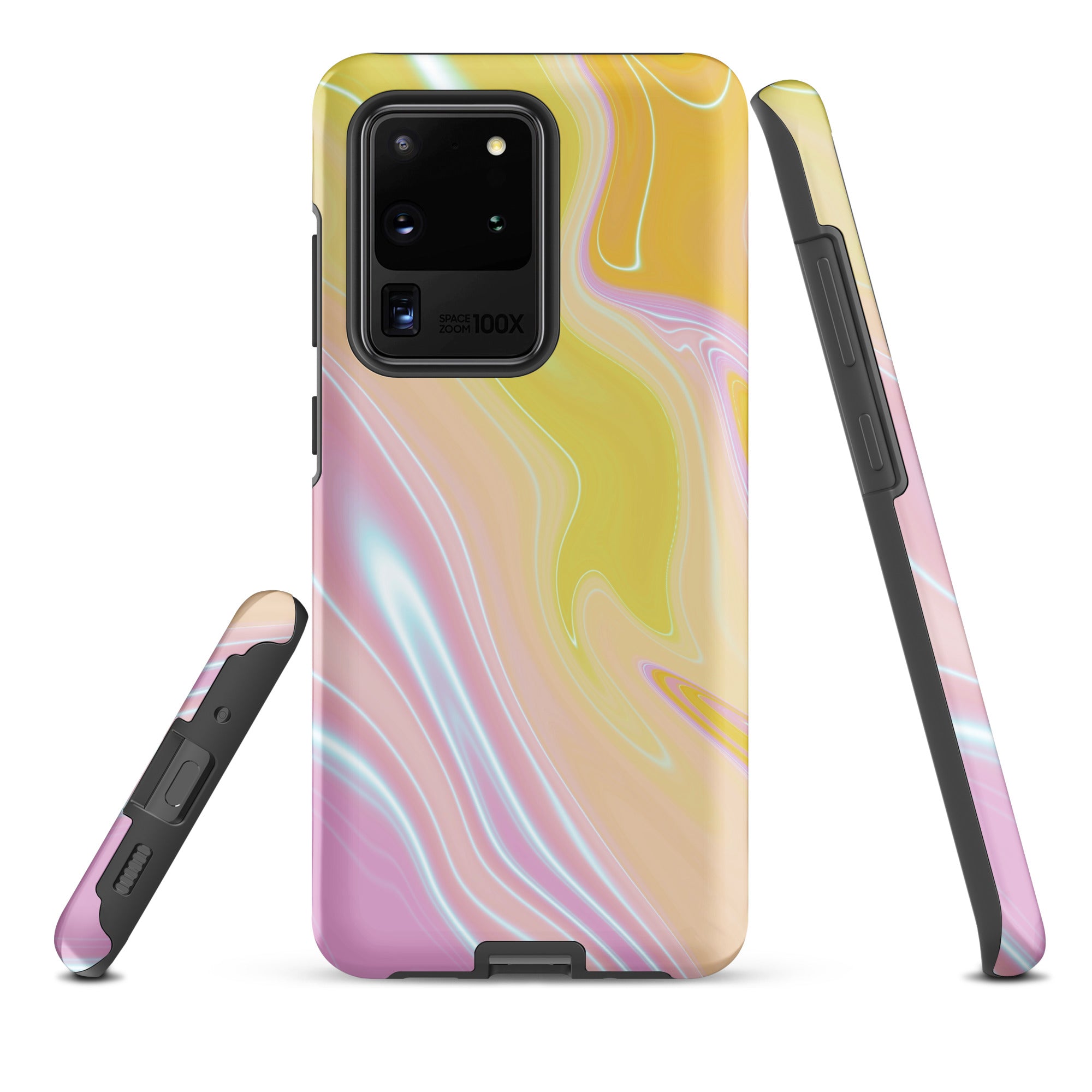 Tough case for Samsung® Marble Yellow and Pink