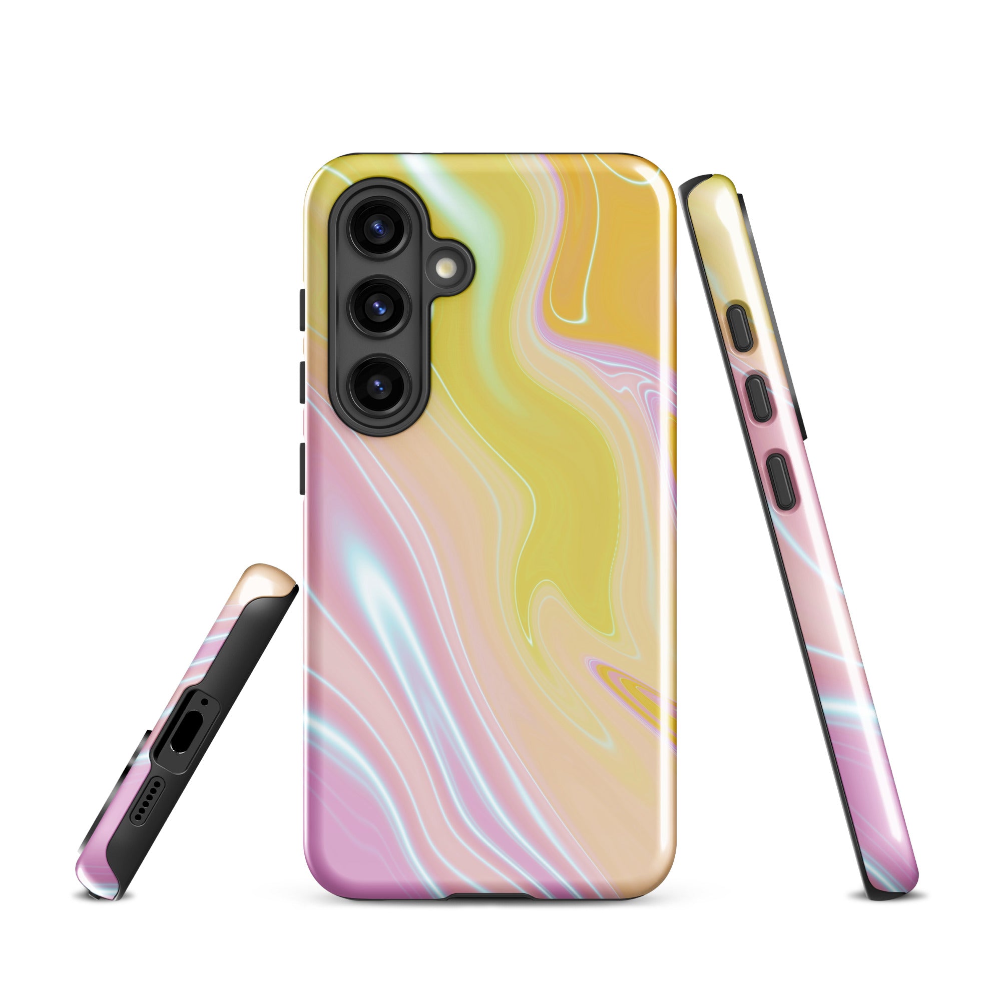 Tough case for Samsung® Marble Yellow and Pink