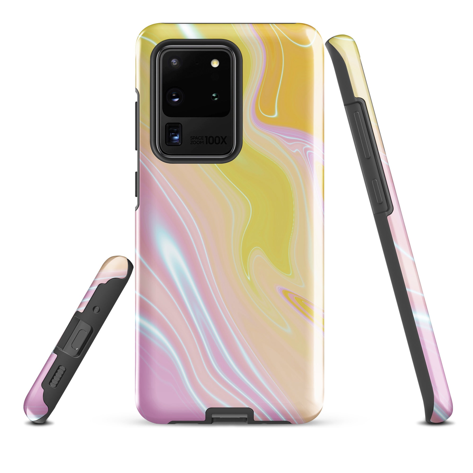 Tough case for Samsung® Marble Yellow and Pink