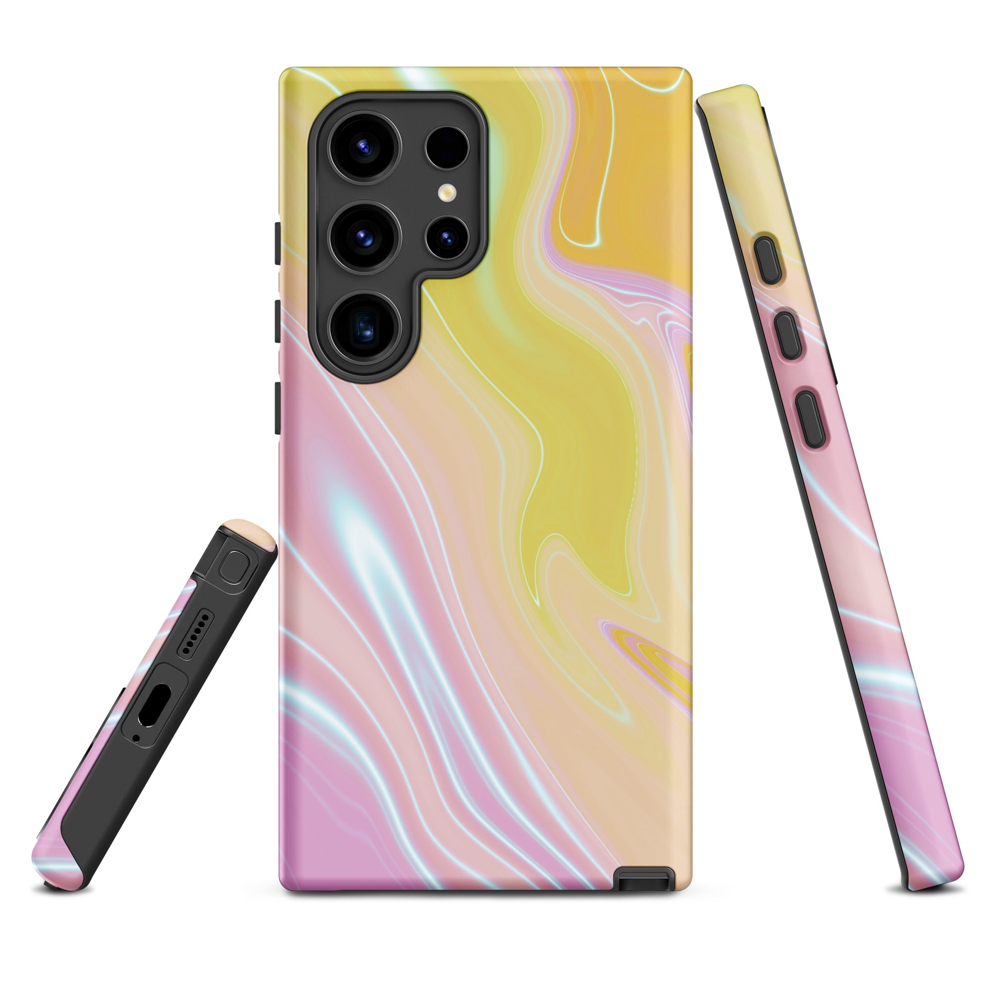 Tough case for Samsung® Marble Yellow and Pink