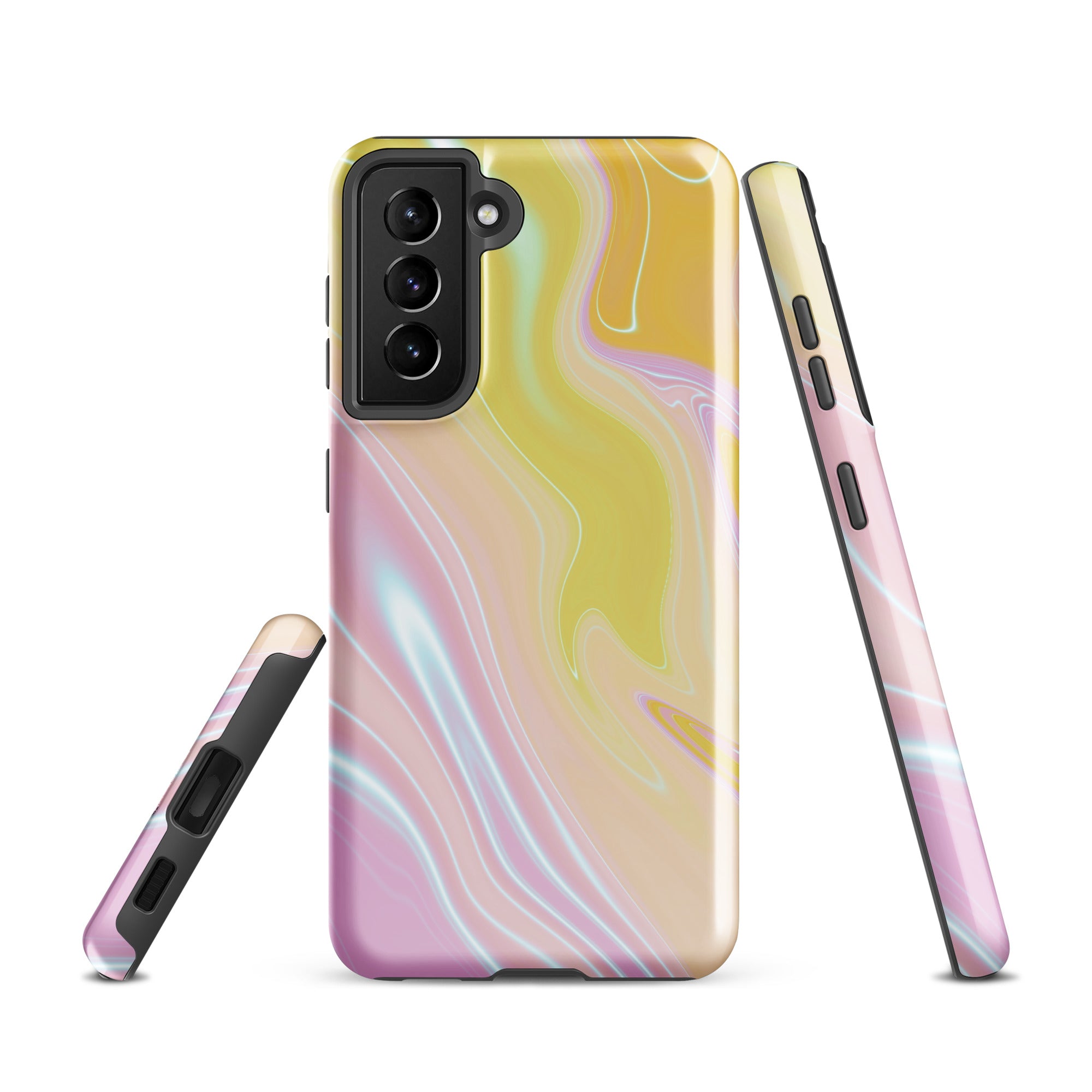 Tough case for Samsung® Marble Yellow and Pink