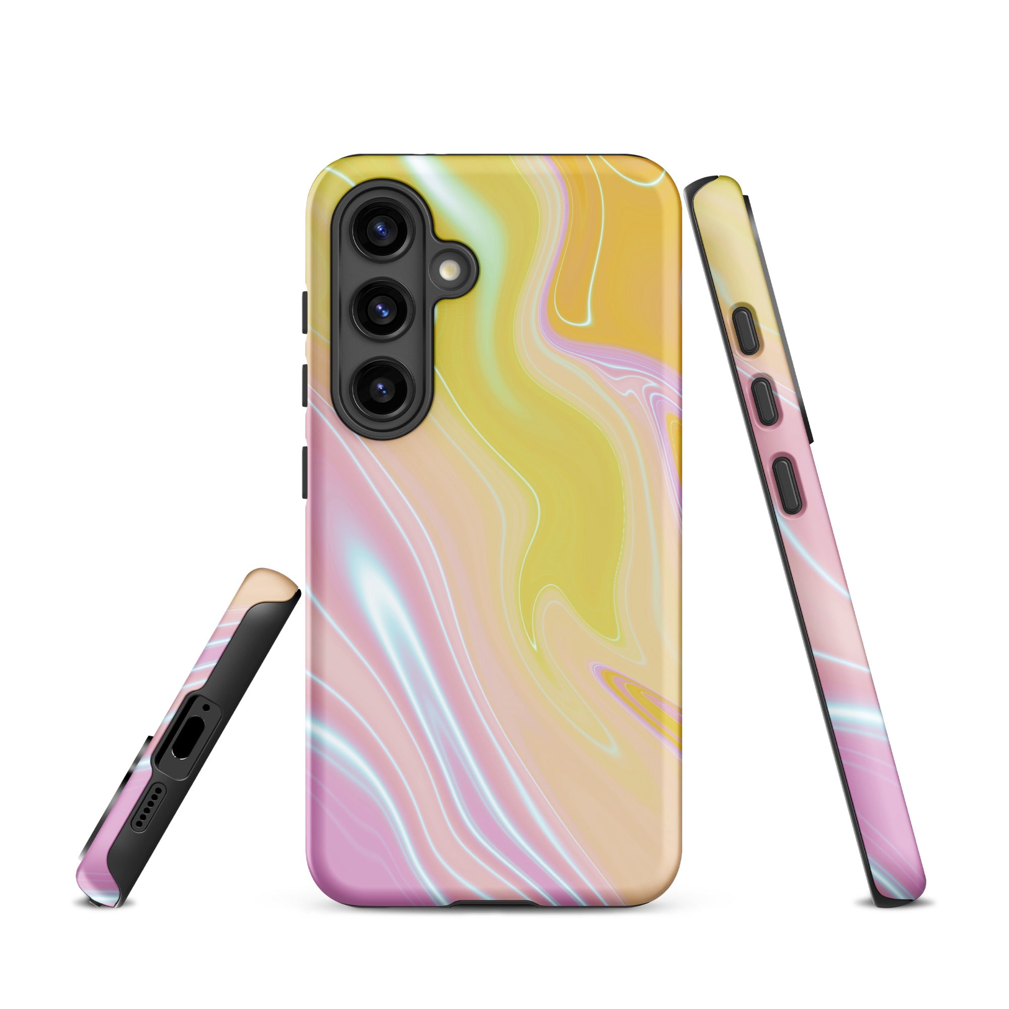 Tough case for Samsung® Marble Yellow and Pink