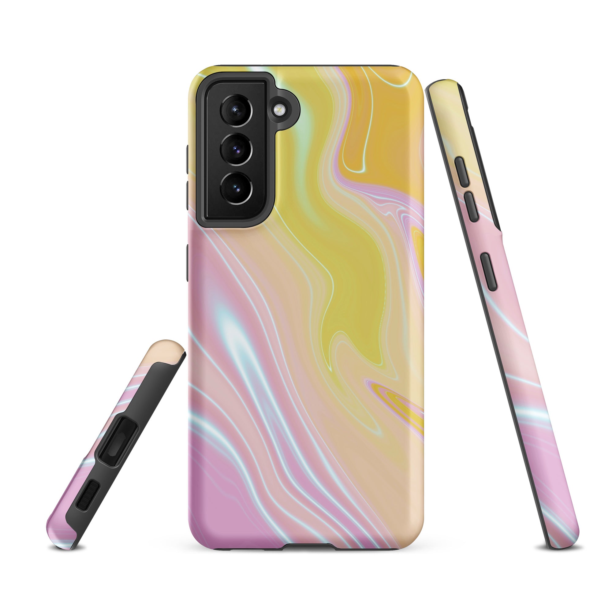 Tough case for Samsung® Marble Yellow and Pink