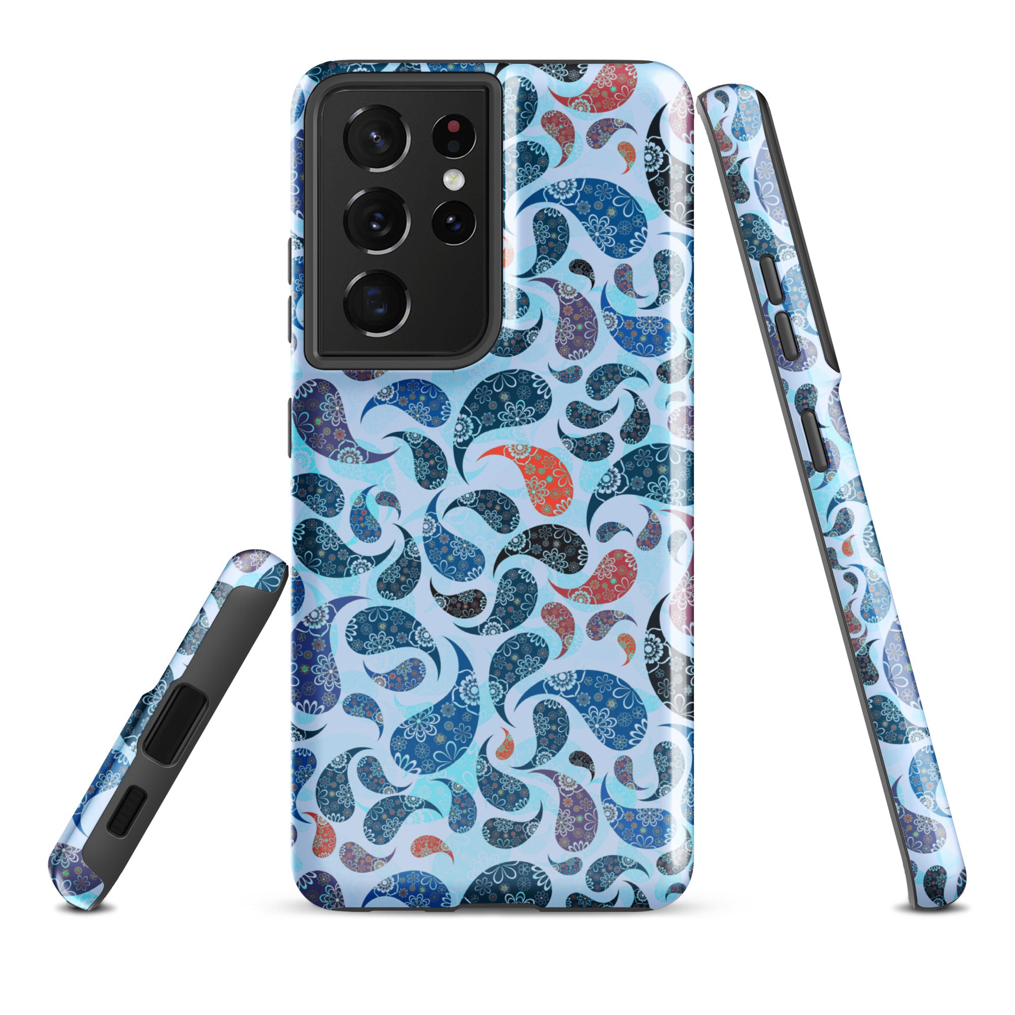 Tough case for Samsung® Paisley Blue