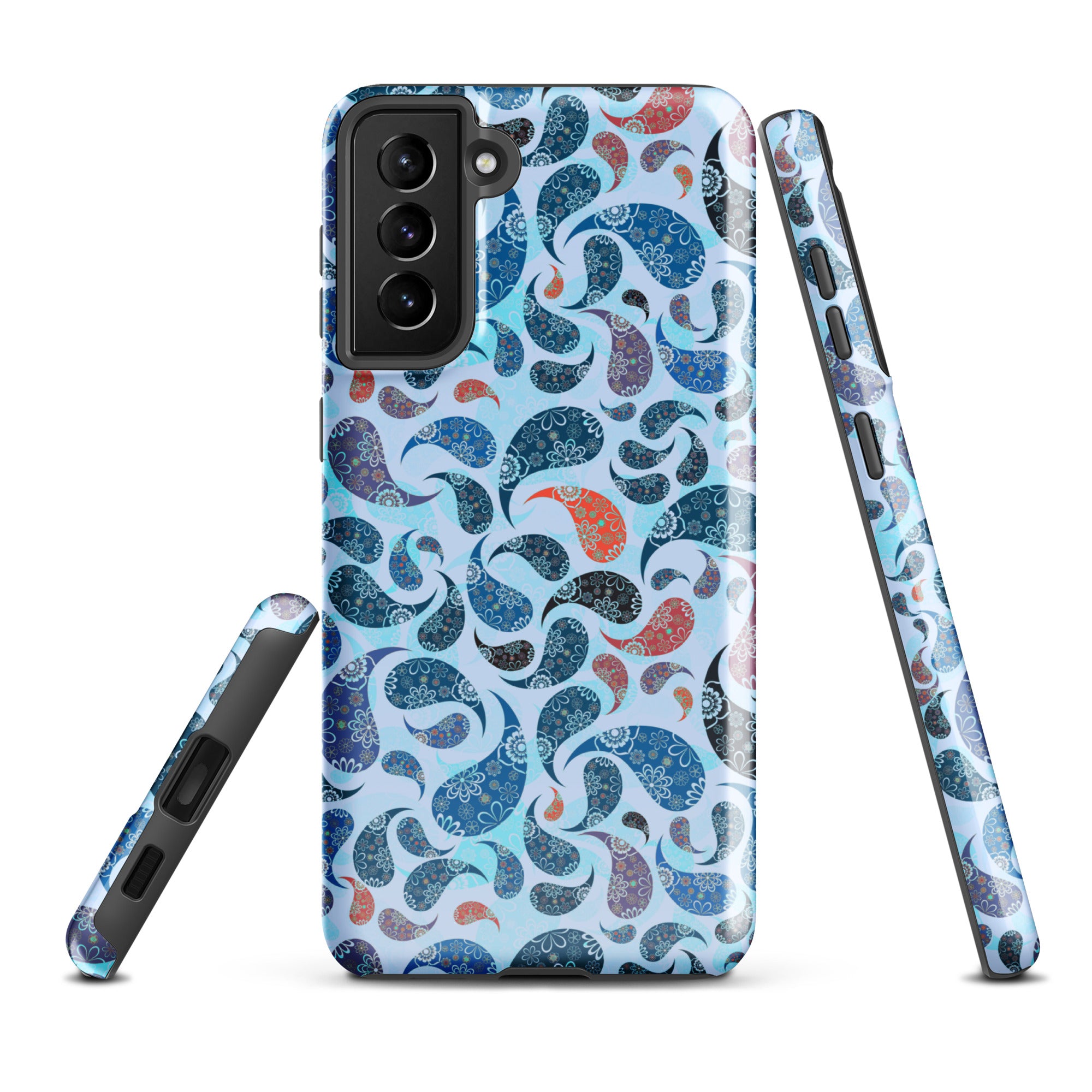 Tough case for Samsung® Paisley Blue