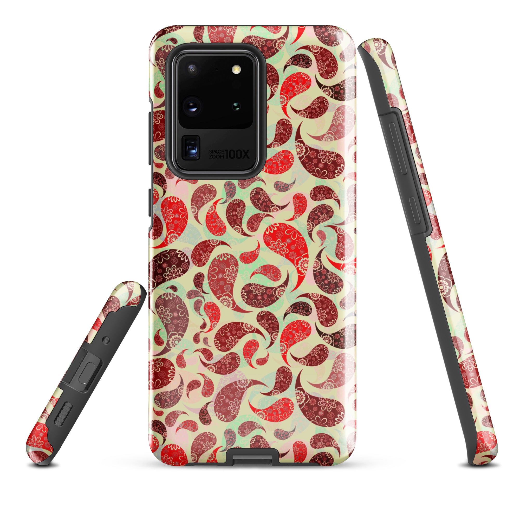 Tough case for Samsung® Paisley Red