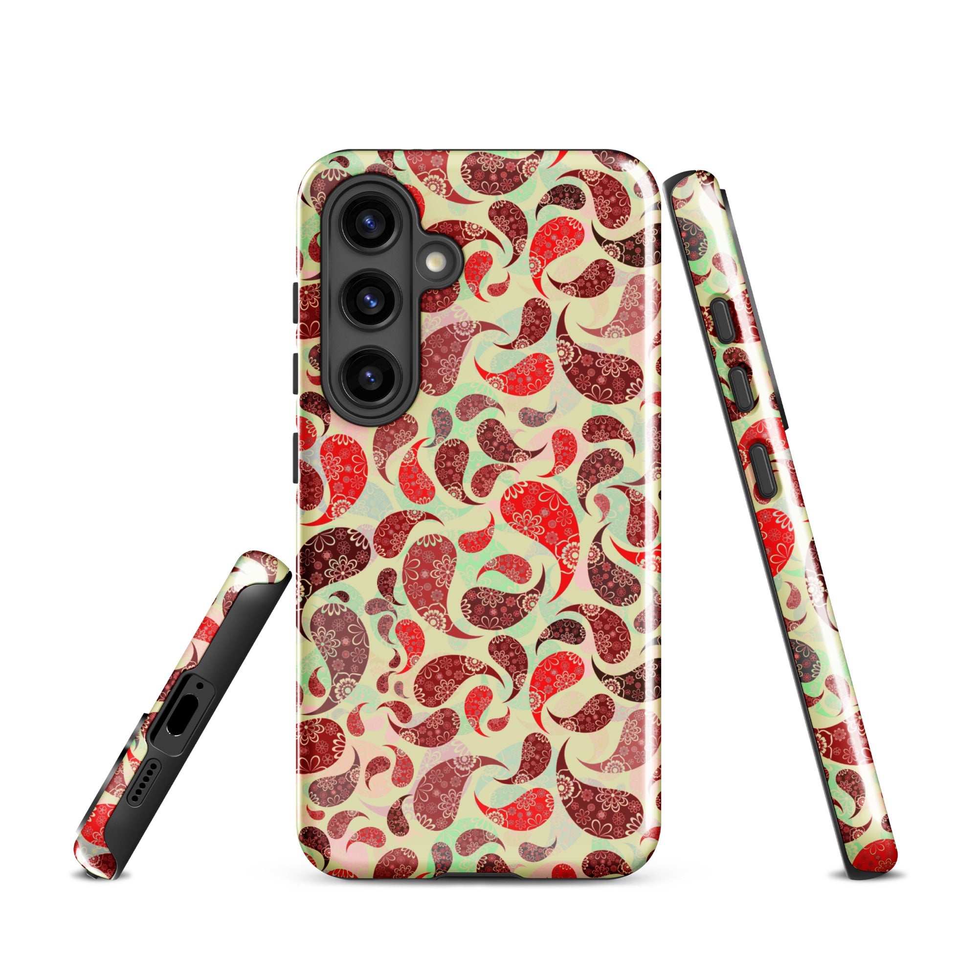 Tough case for Samsung® Paisley Red