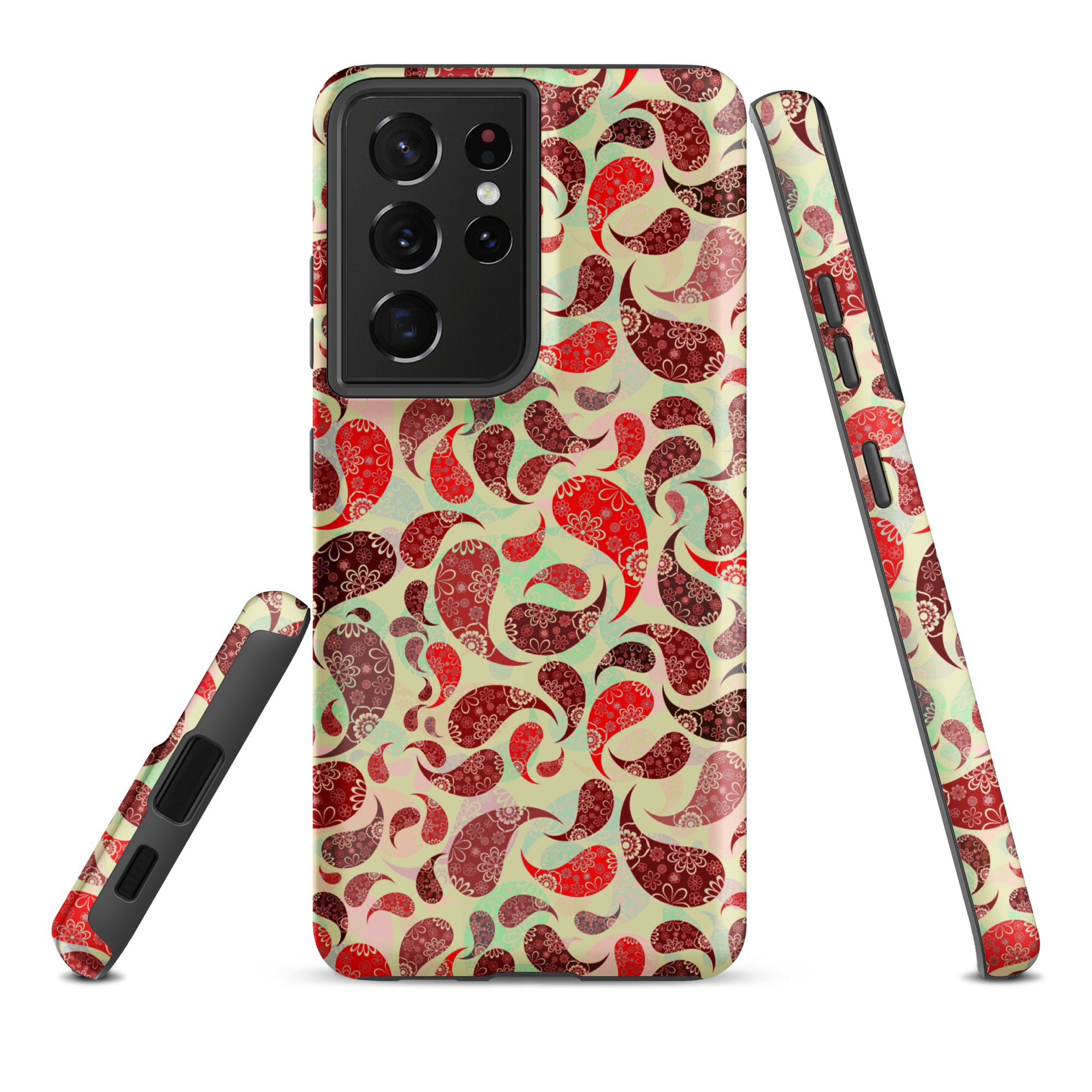 Tough case for Samsung® Paisley Red