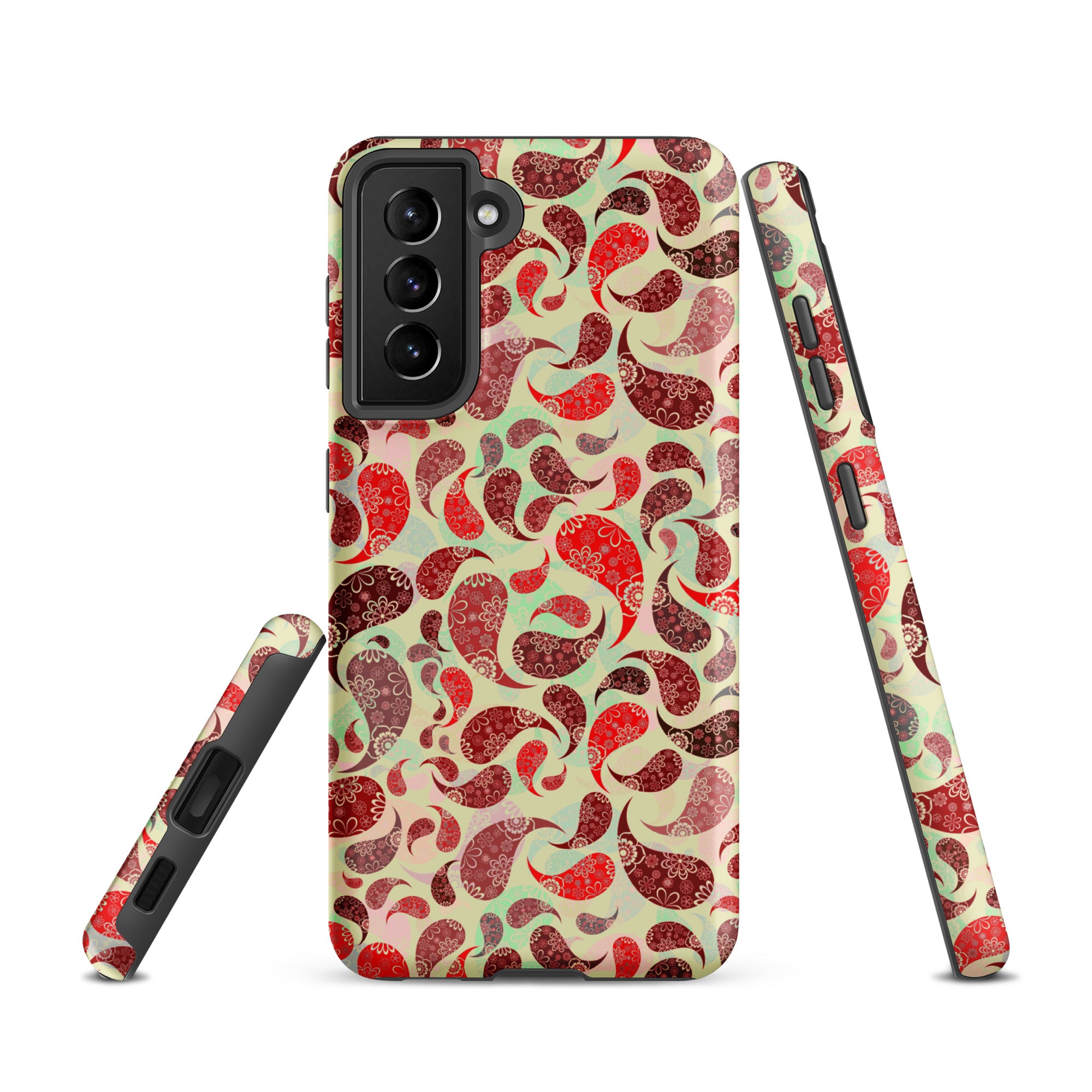Tough case for Samsung® Paisley Red