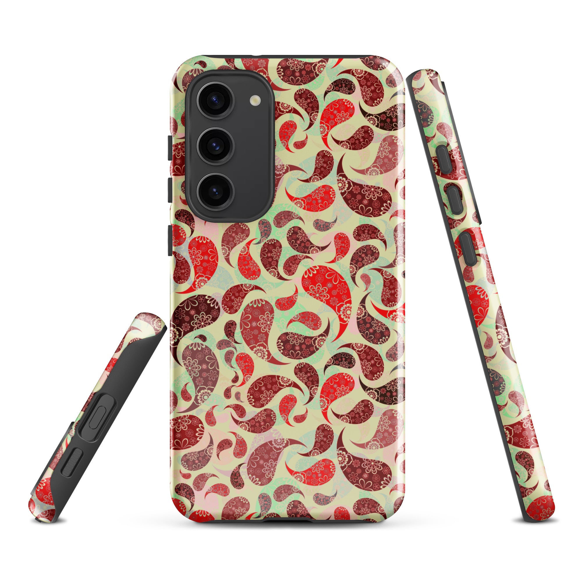 Tough case for Samsung® Paisley Red