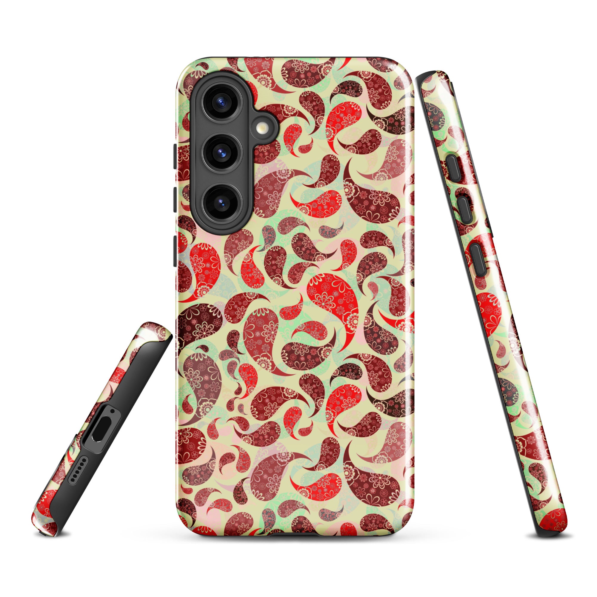 Tough case for Samsung® Paisley Red