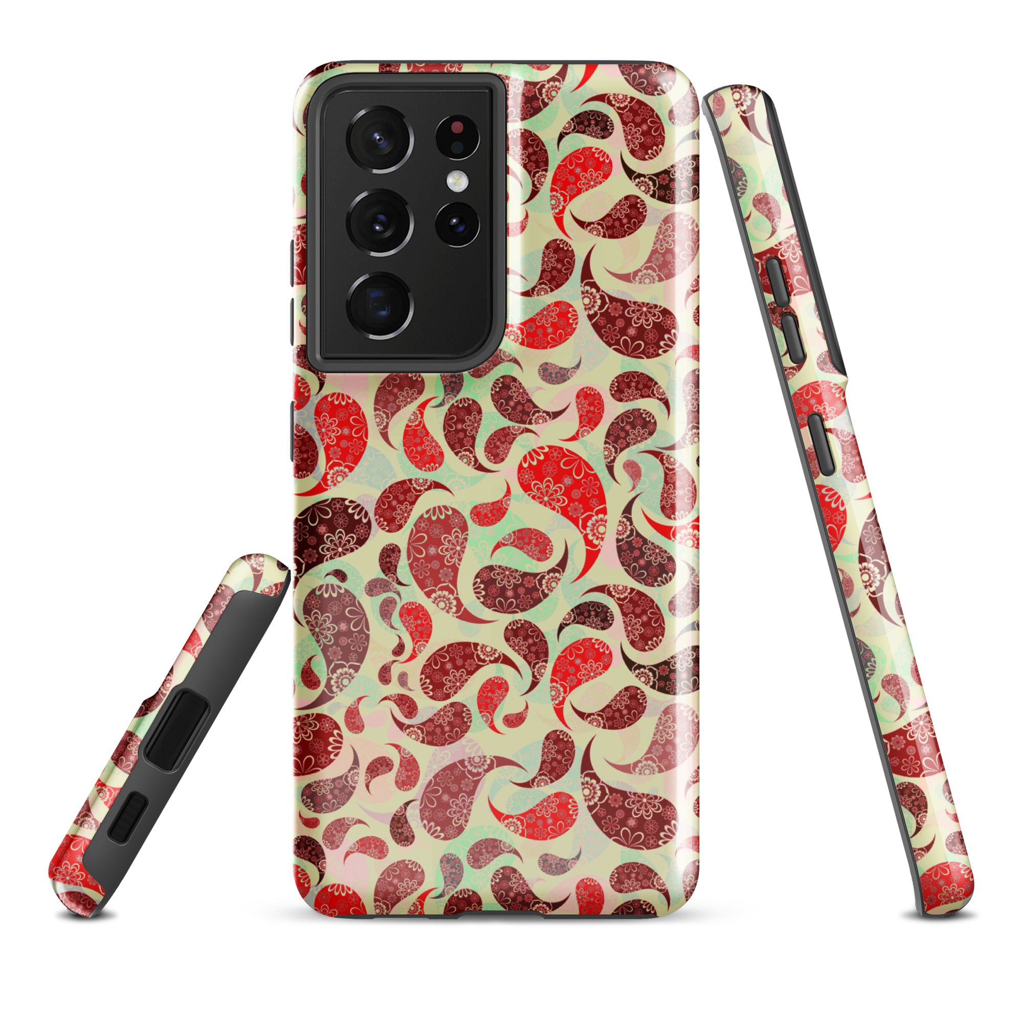 Tough case for Samsung® Paisley Red