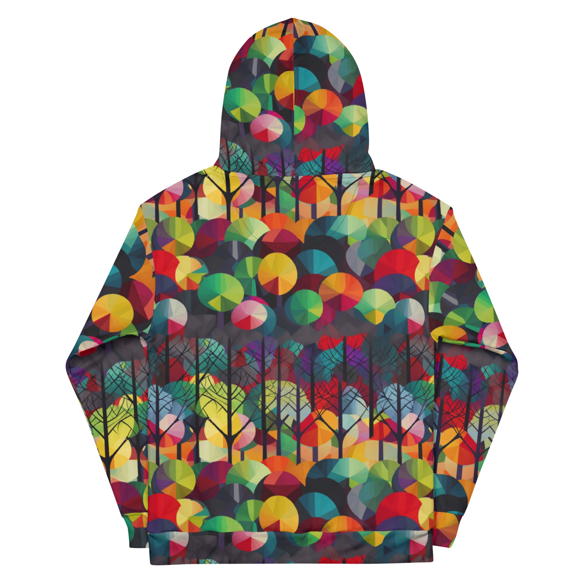 Unisex Hoodie Abstract Rainbow Forest Pattern III