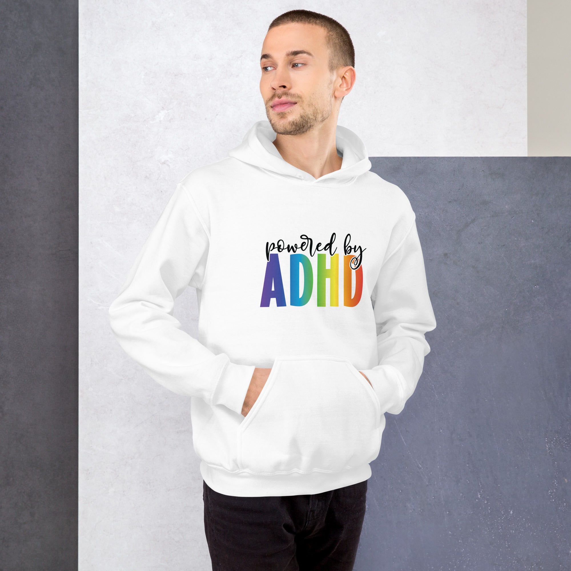 Unisex Hoodie ADHD Powered By ADHD
