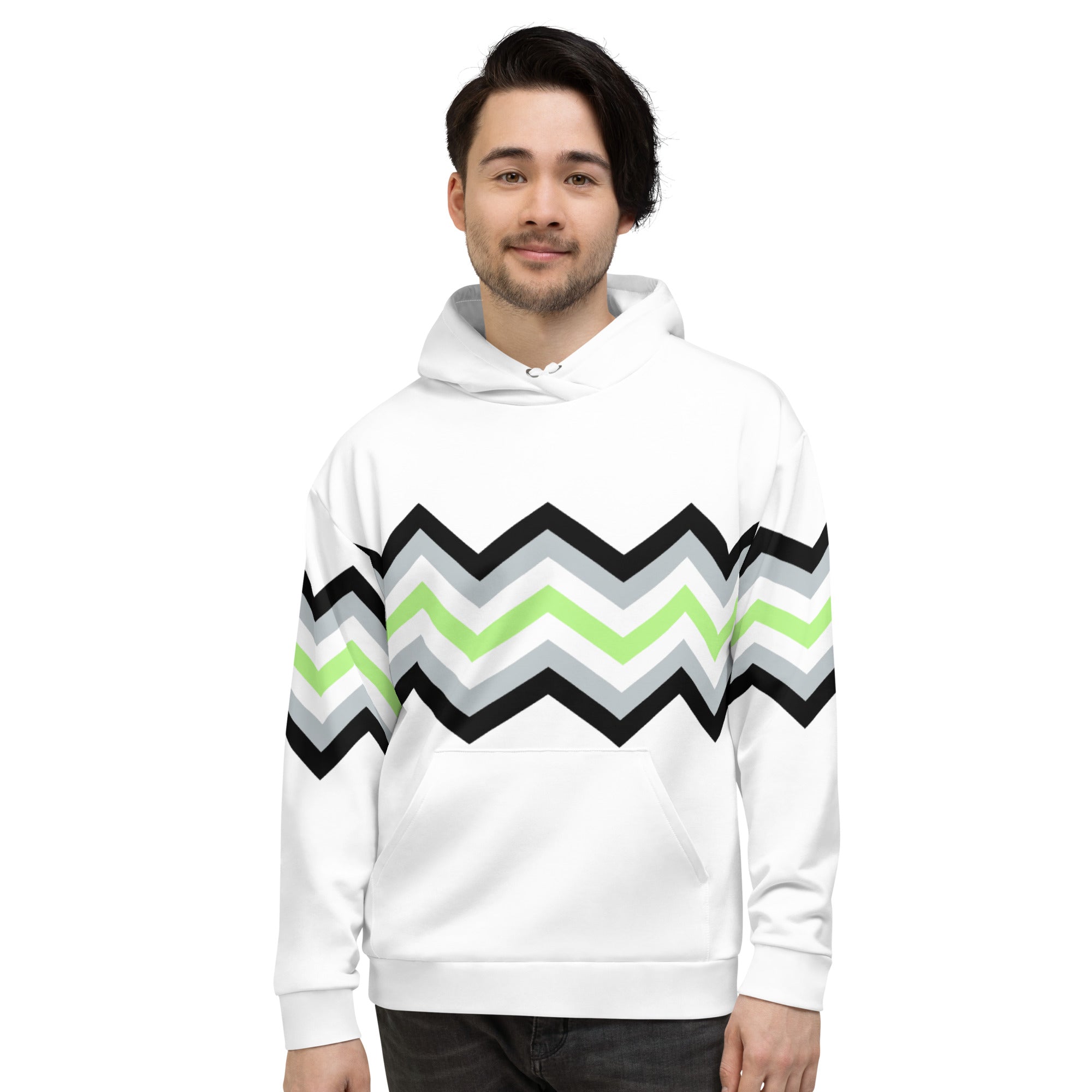 Unisex Hoodie Agender Zigzag Pattern