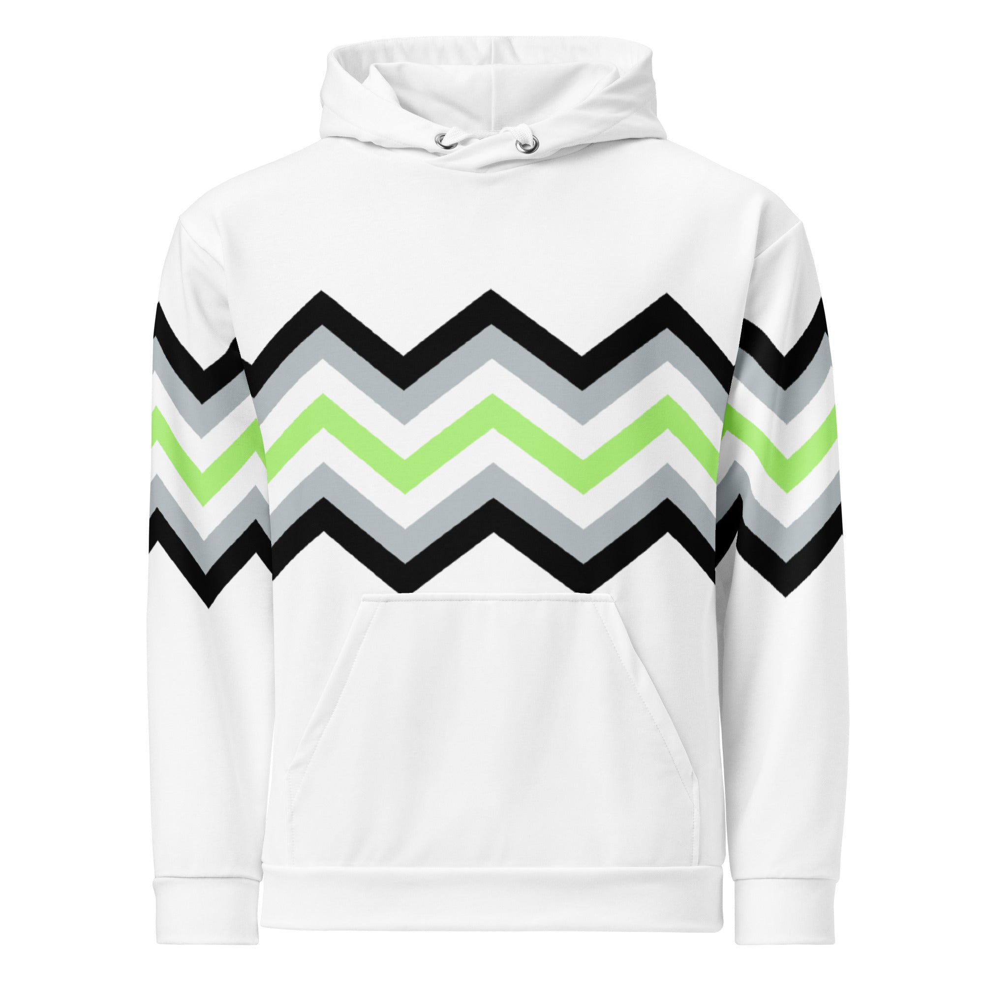 Unisex Hoodie Agender Zigzag Pattern