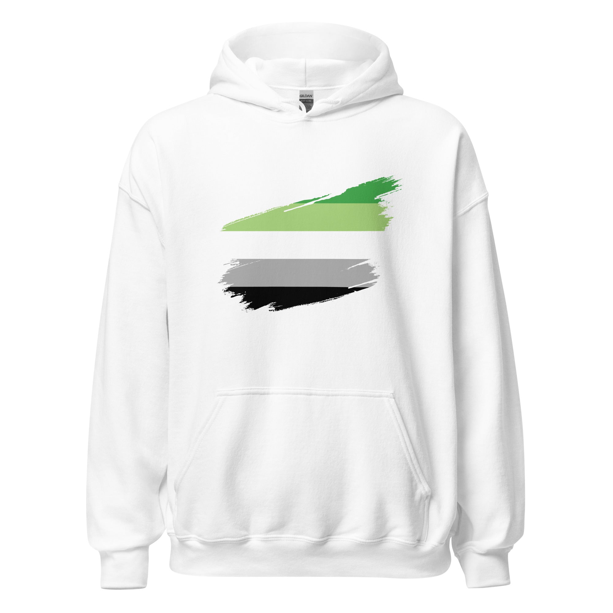 Unisex Hoodie Aromantic Grunge Flag
