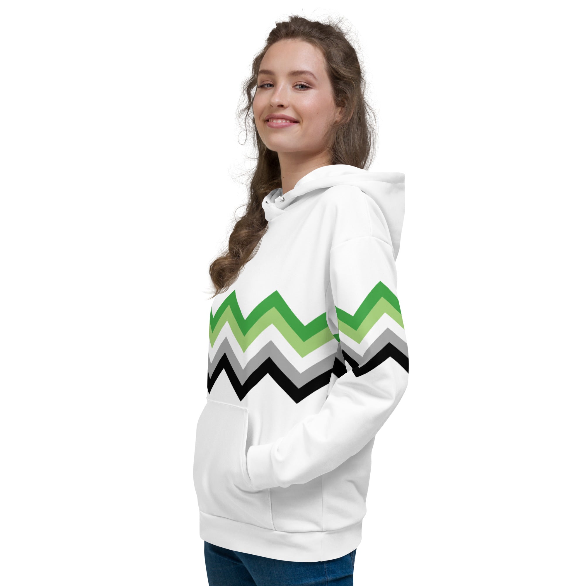 Unisex Hoodie Aromantic Zigzag Pattern
