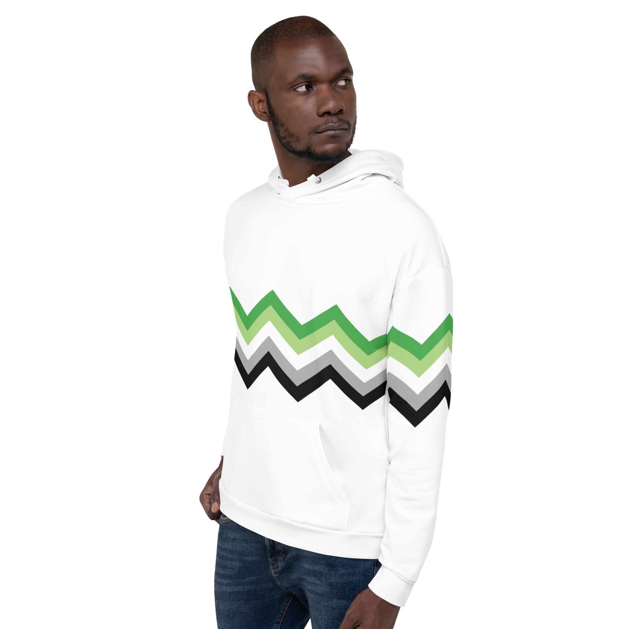 Unisex Hoodie Aromantic Zigzag Pattern