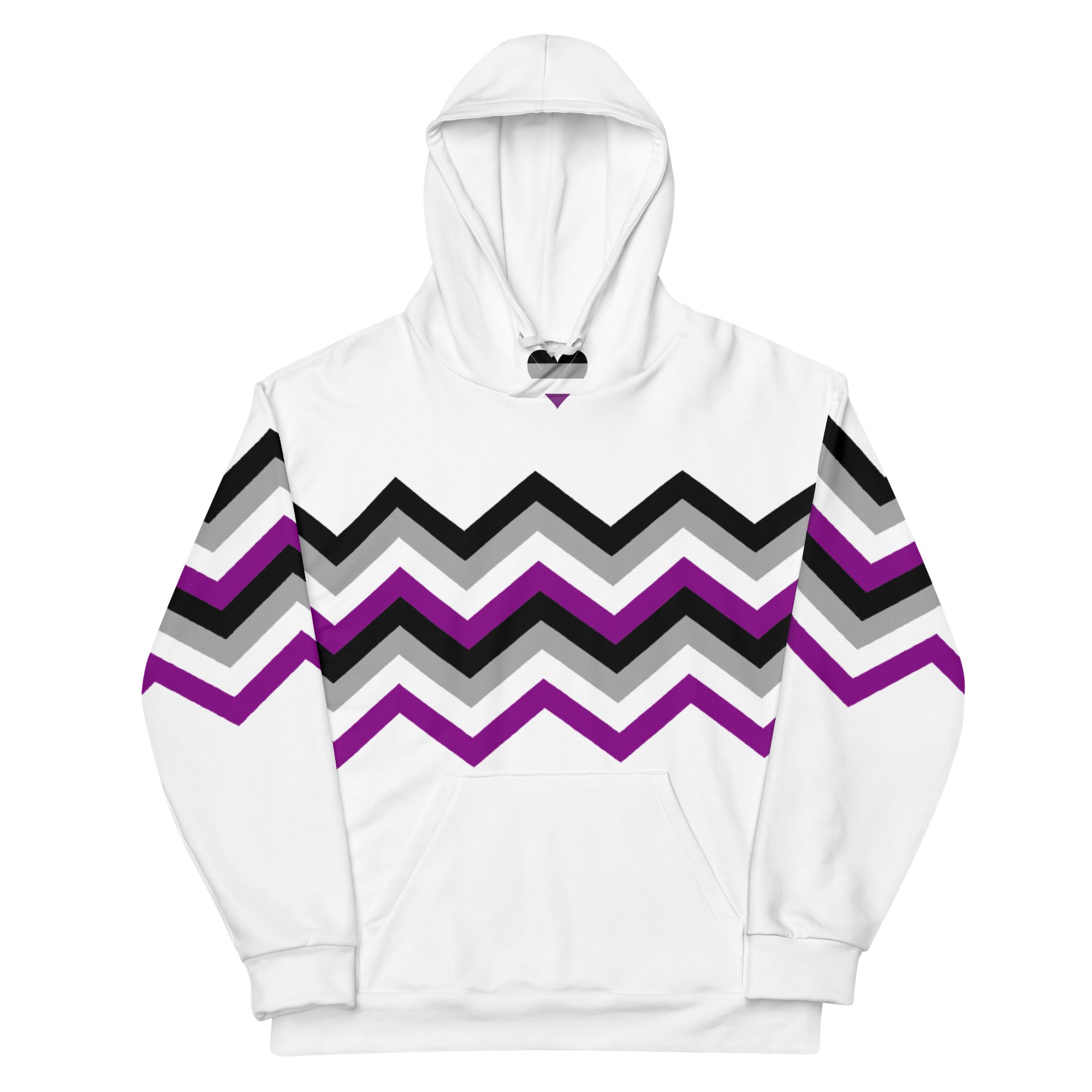 Unisex Hoodie Asexual Zigzag Pattern
