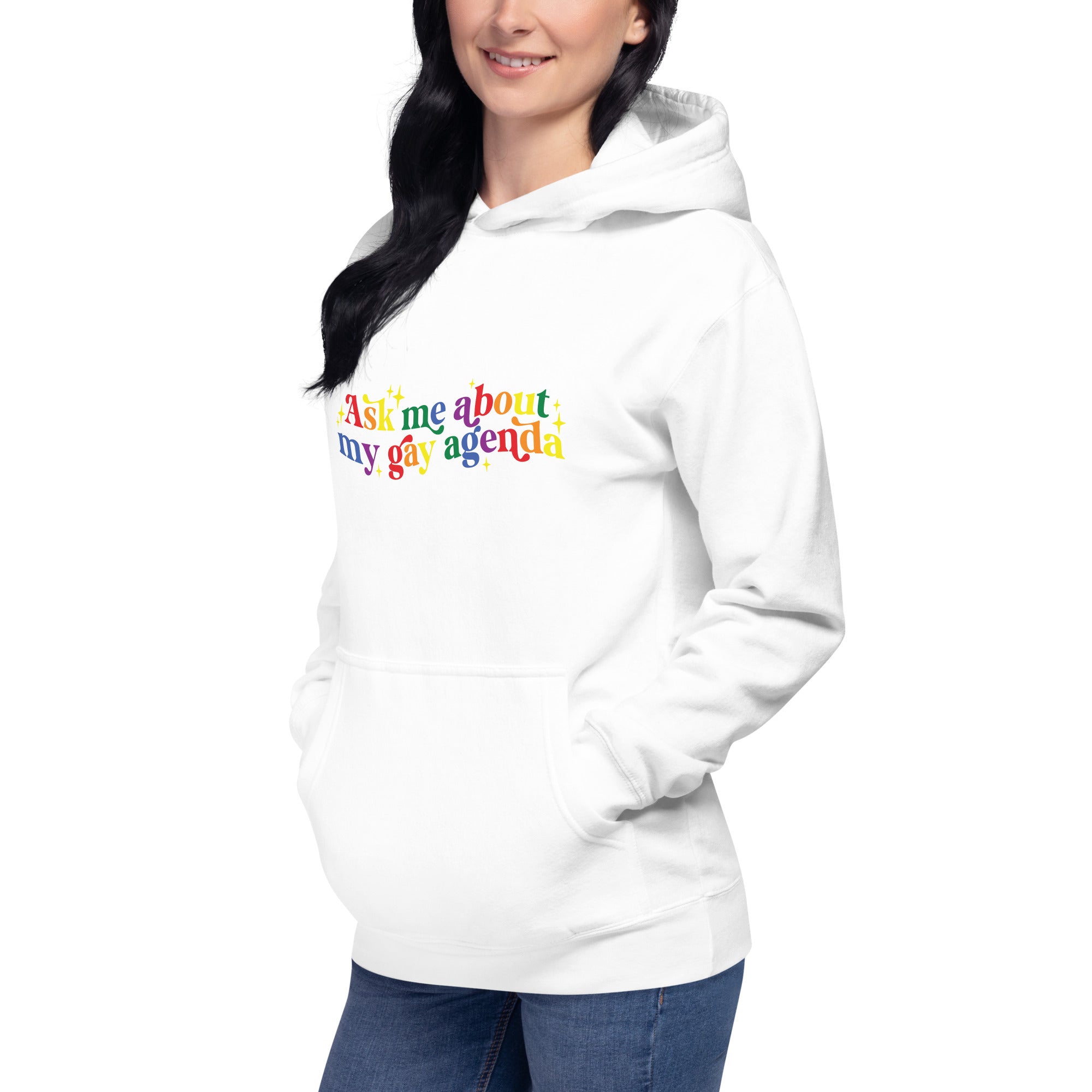 Unisex Hoodie Ask me about my gay agenda
