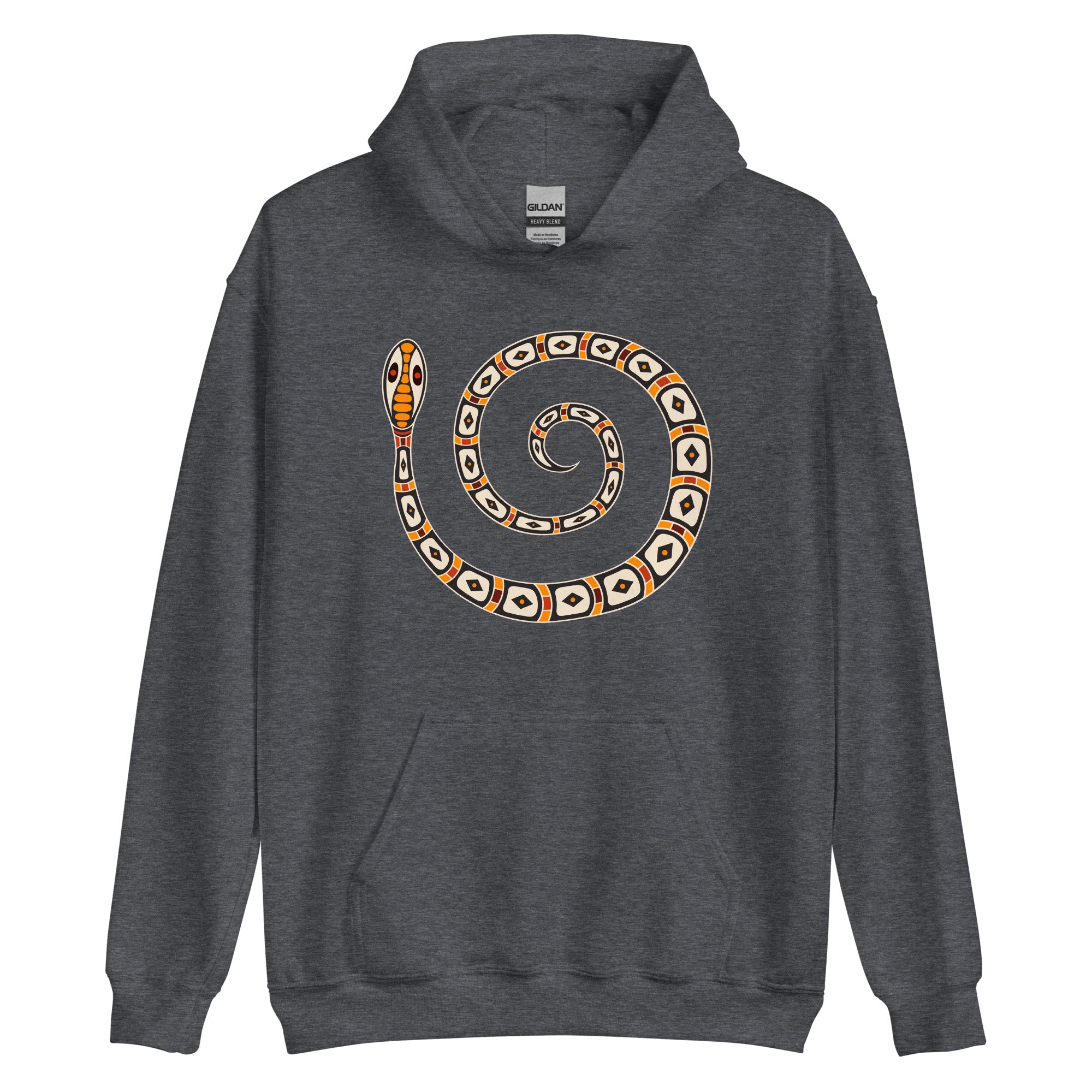 Unisex Hoodie Australian Tribal Figure Snake