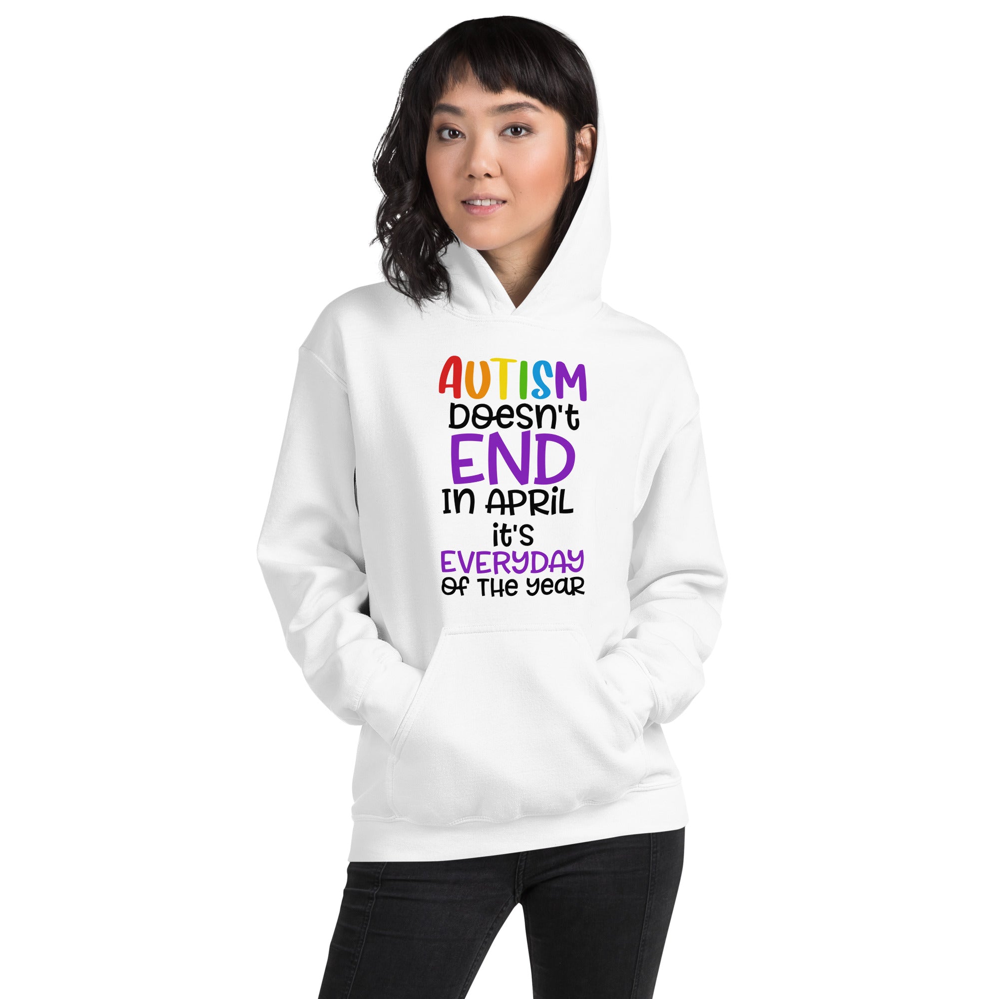 Unisex Hoodie Autism doesn't end in april