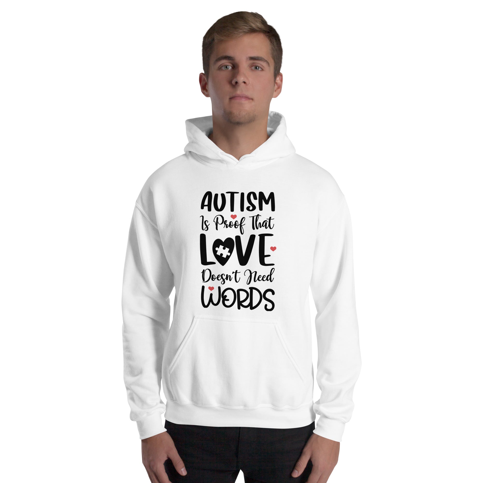 Unisex Hoodie Autism is proof that Love love doesn't need words