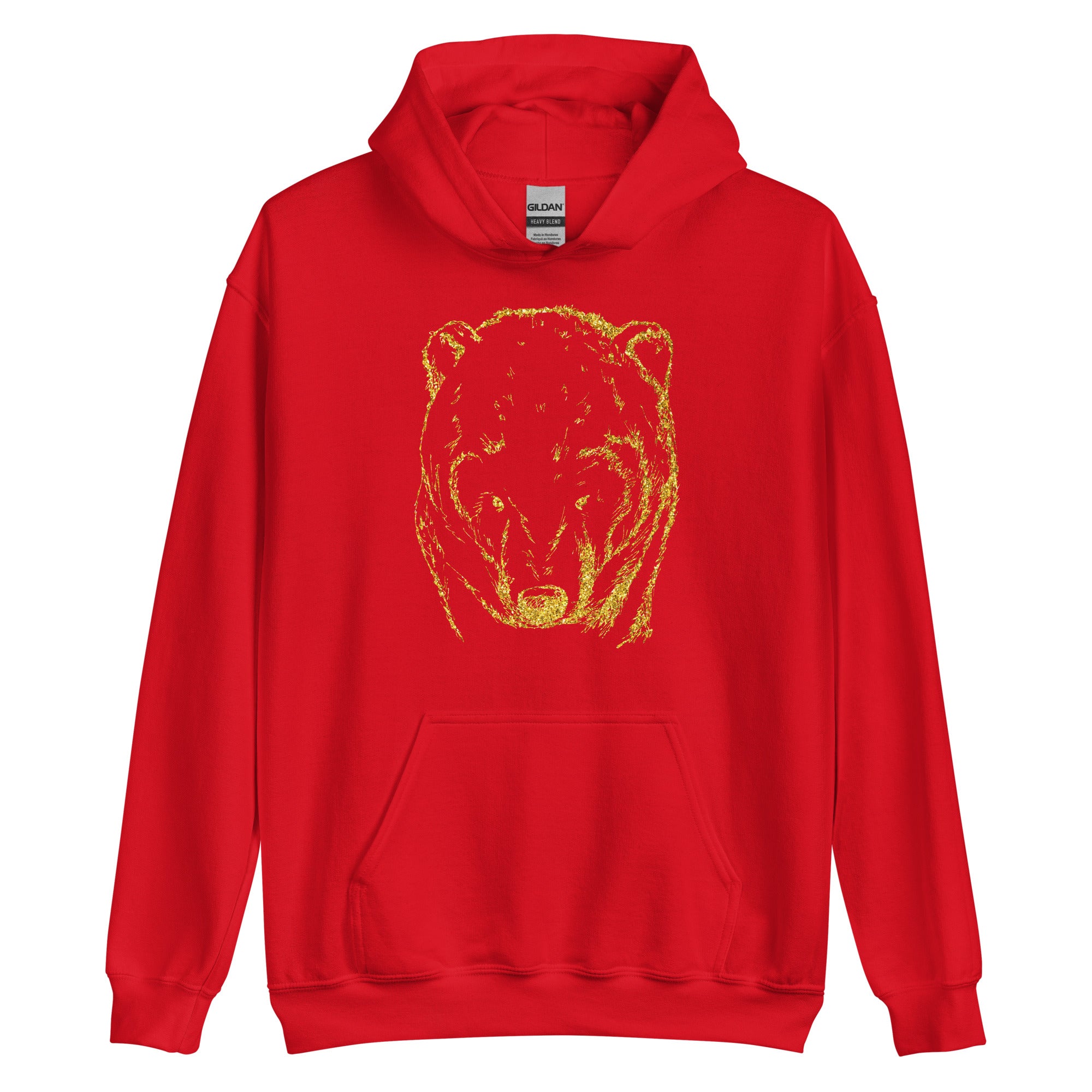 Unisex Hoodie Bear Gold Print