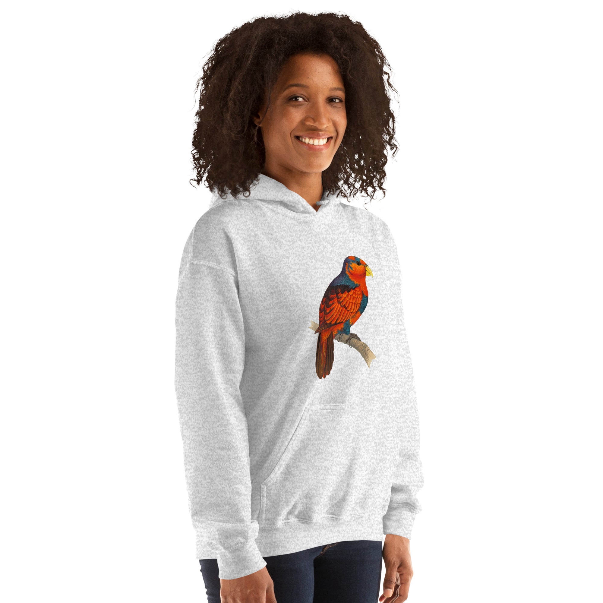 Unisex Hoodie Blue Crowned Lory