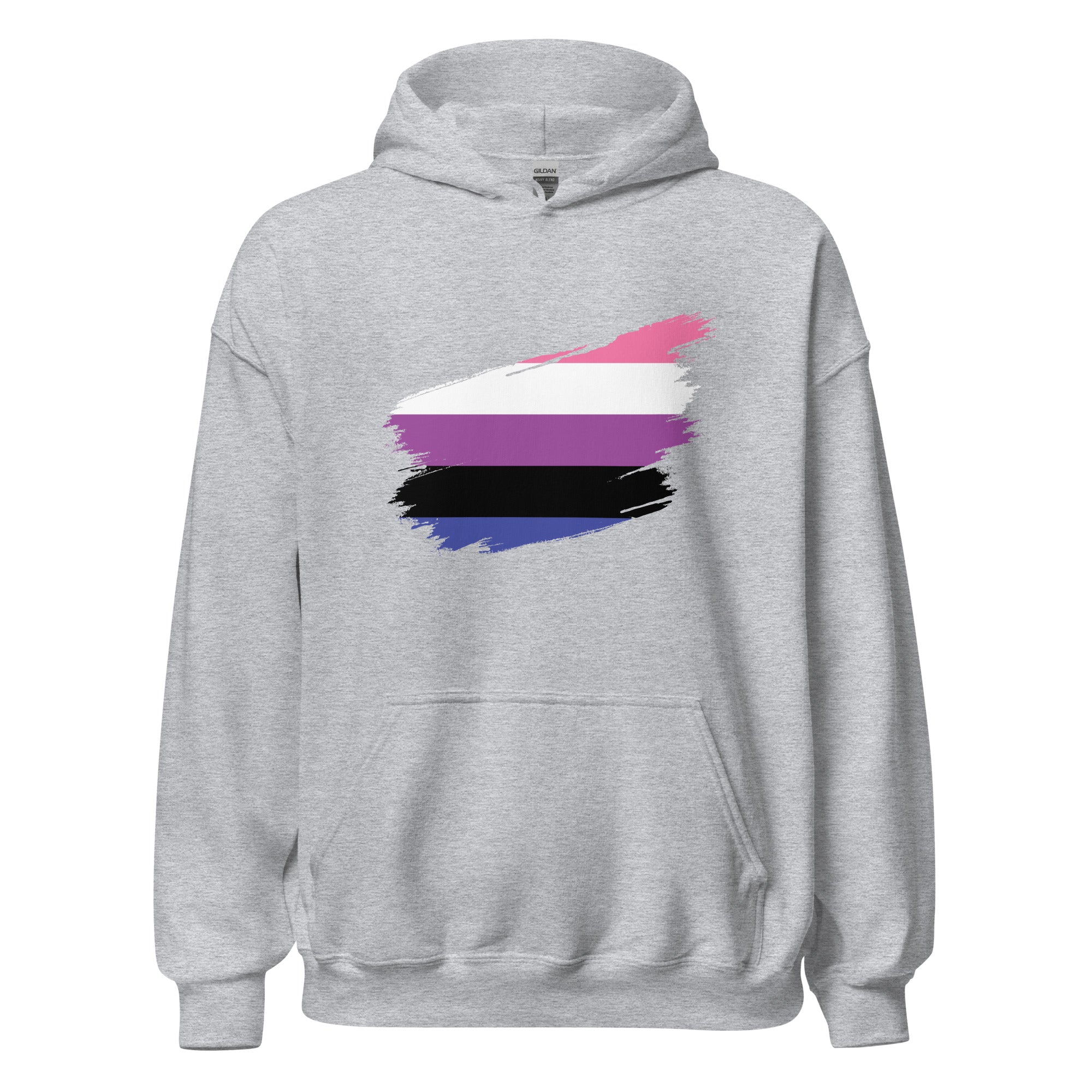 Unisex Hoodie Genderfluid Grunge Flag