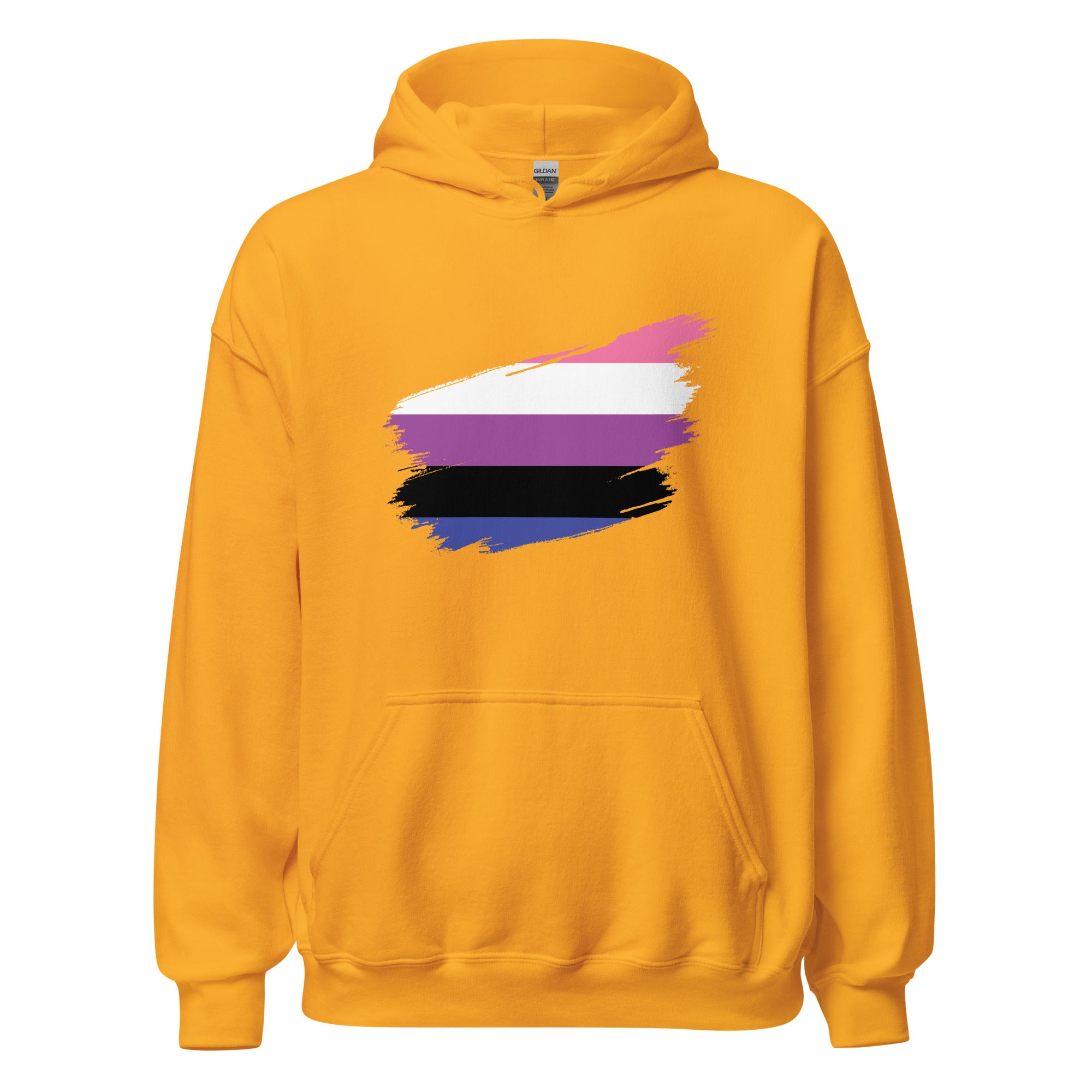 Unisex Hoodie Genderfluid Grunge Flag