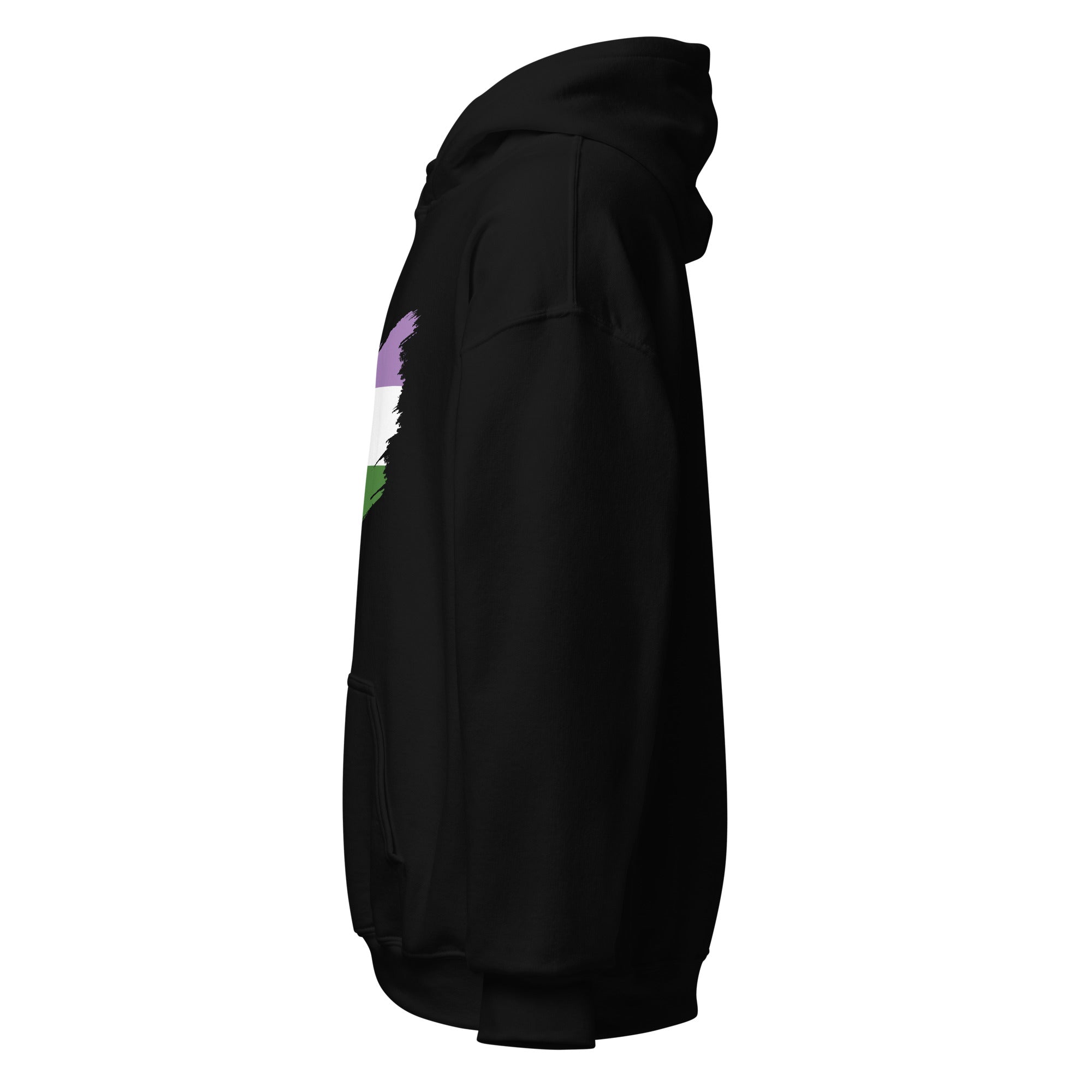 Unisex Hoodie Genderqueer Grunge Flag
