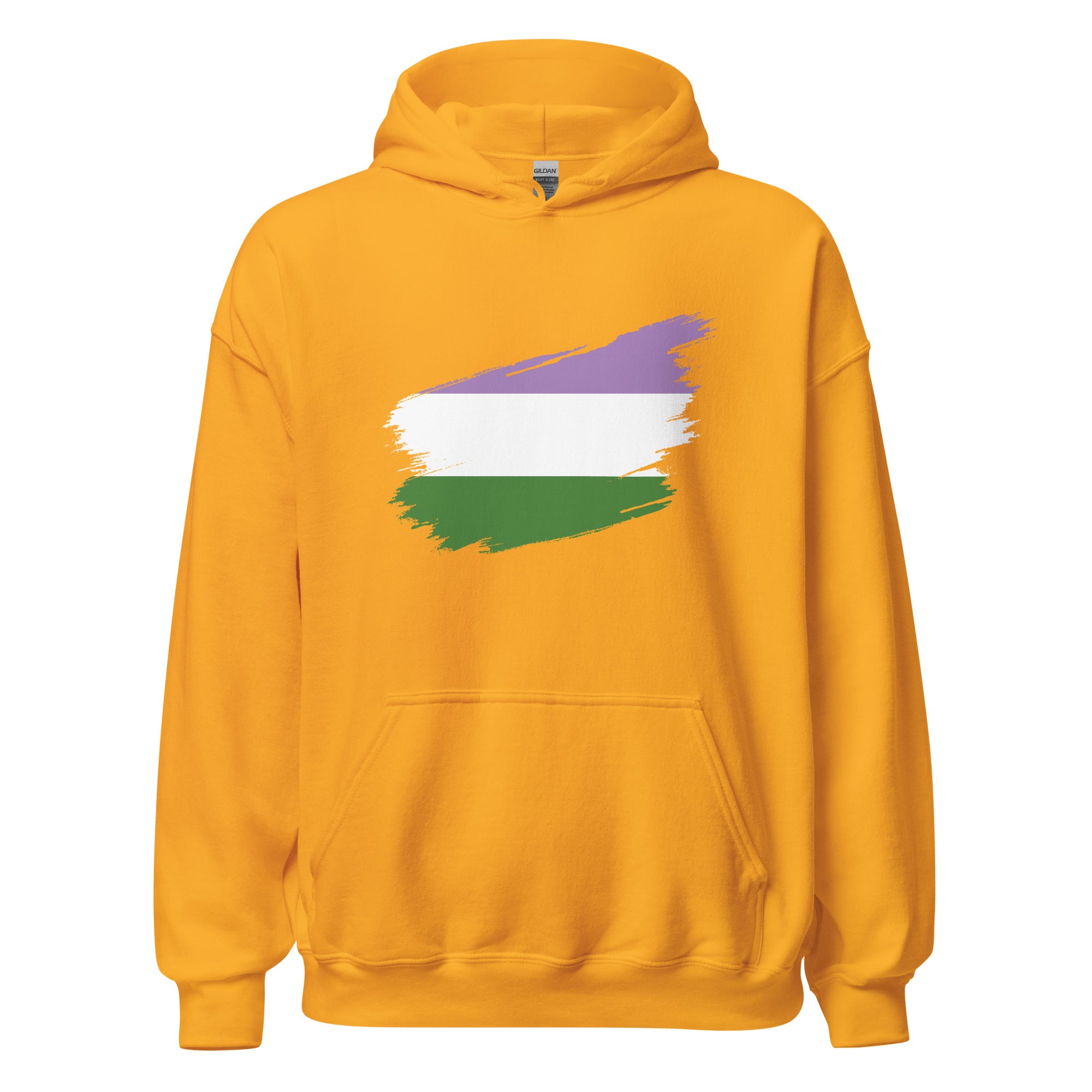 Unisex Hoodie Genderqueer Grunge Flag