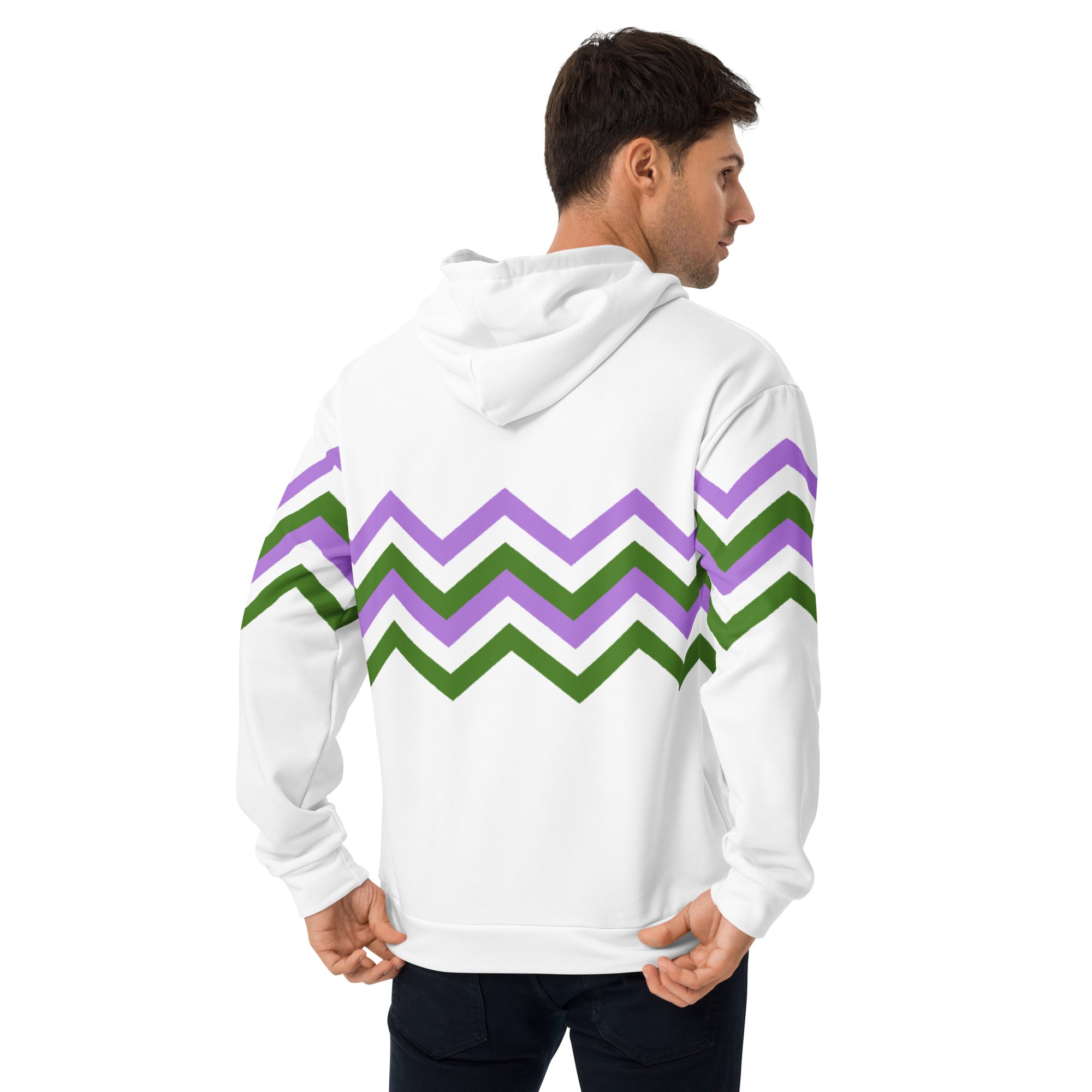 Unisex Hoodie Genderqueer Zigzag Pattern