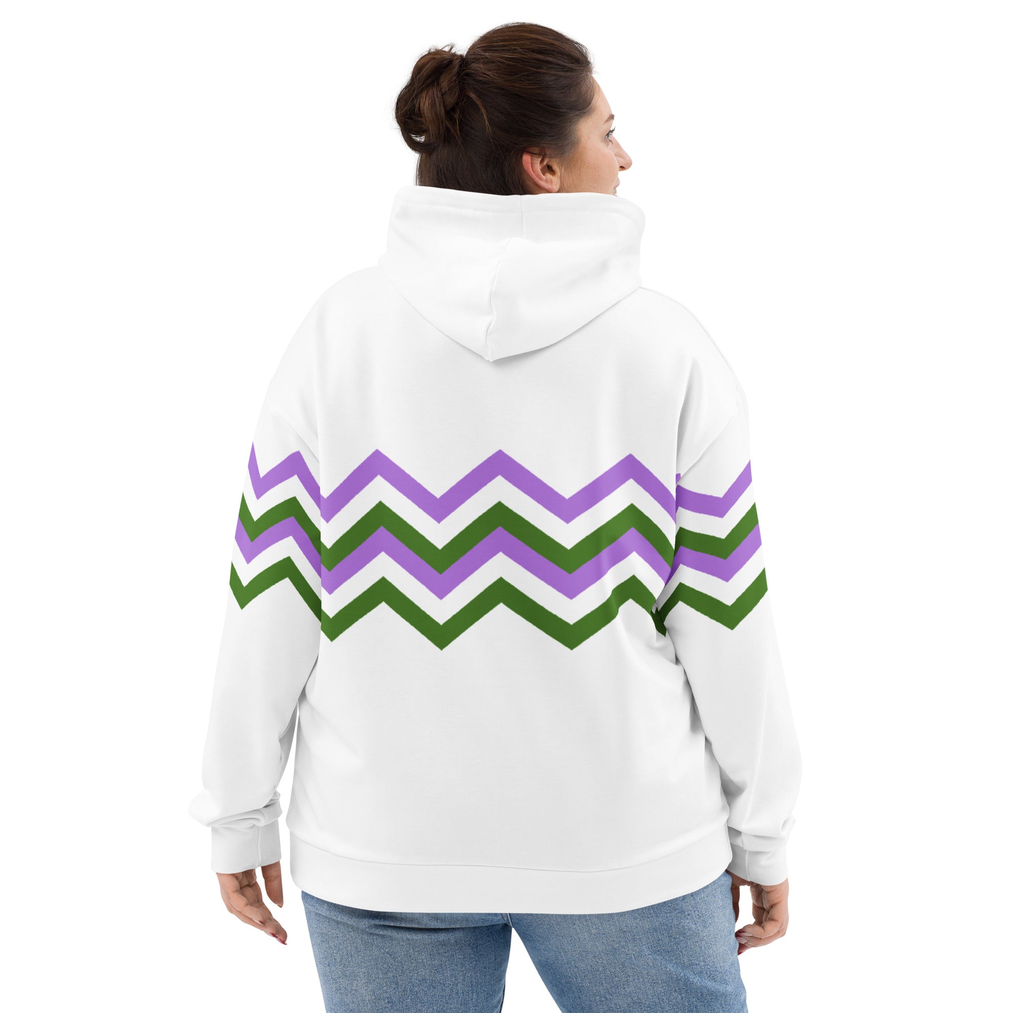 Unisex Hoodie Genderqueer Zigzag Pattern