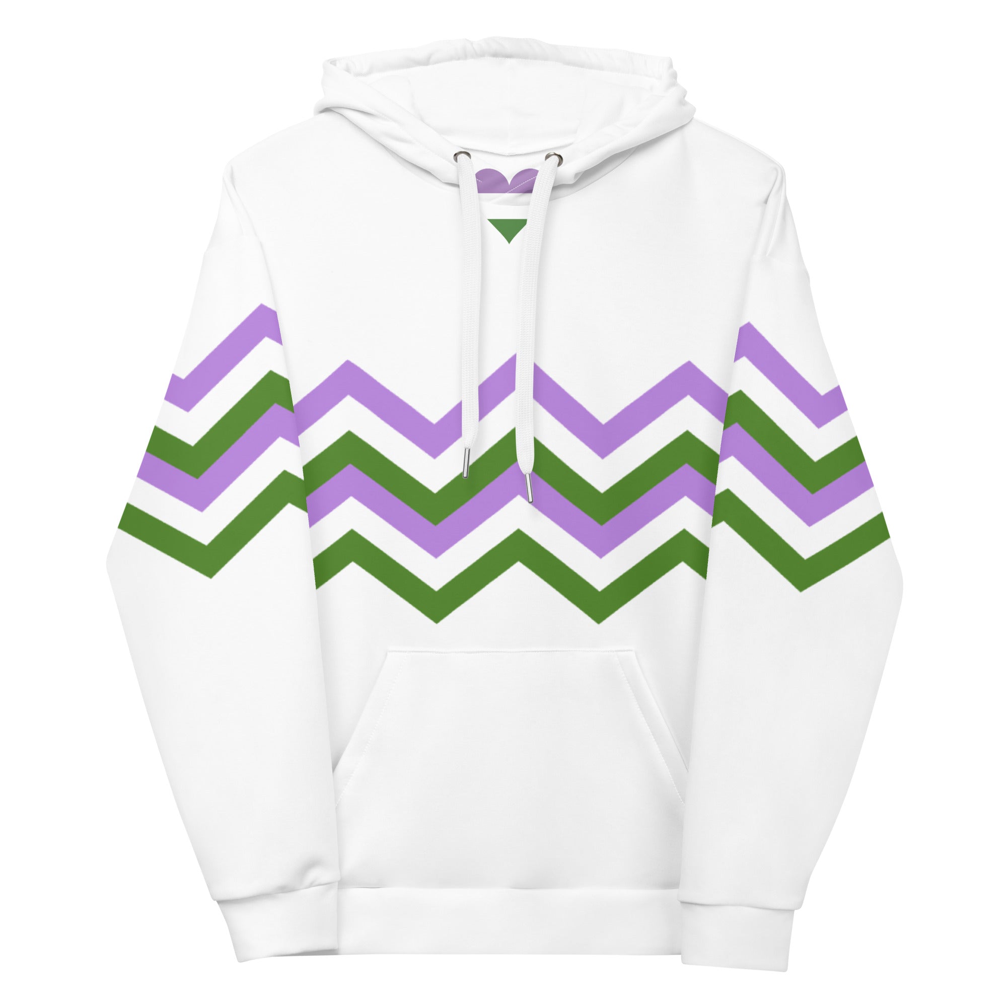 Unisex Hoodie Genderqueer Zigzag Pattern