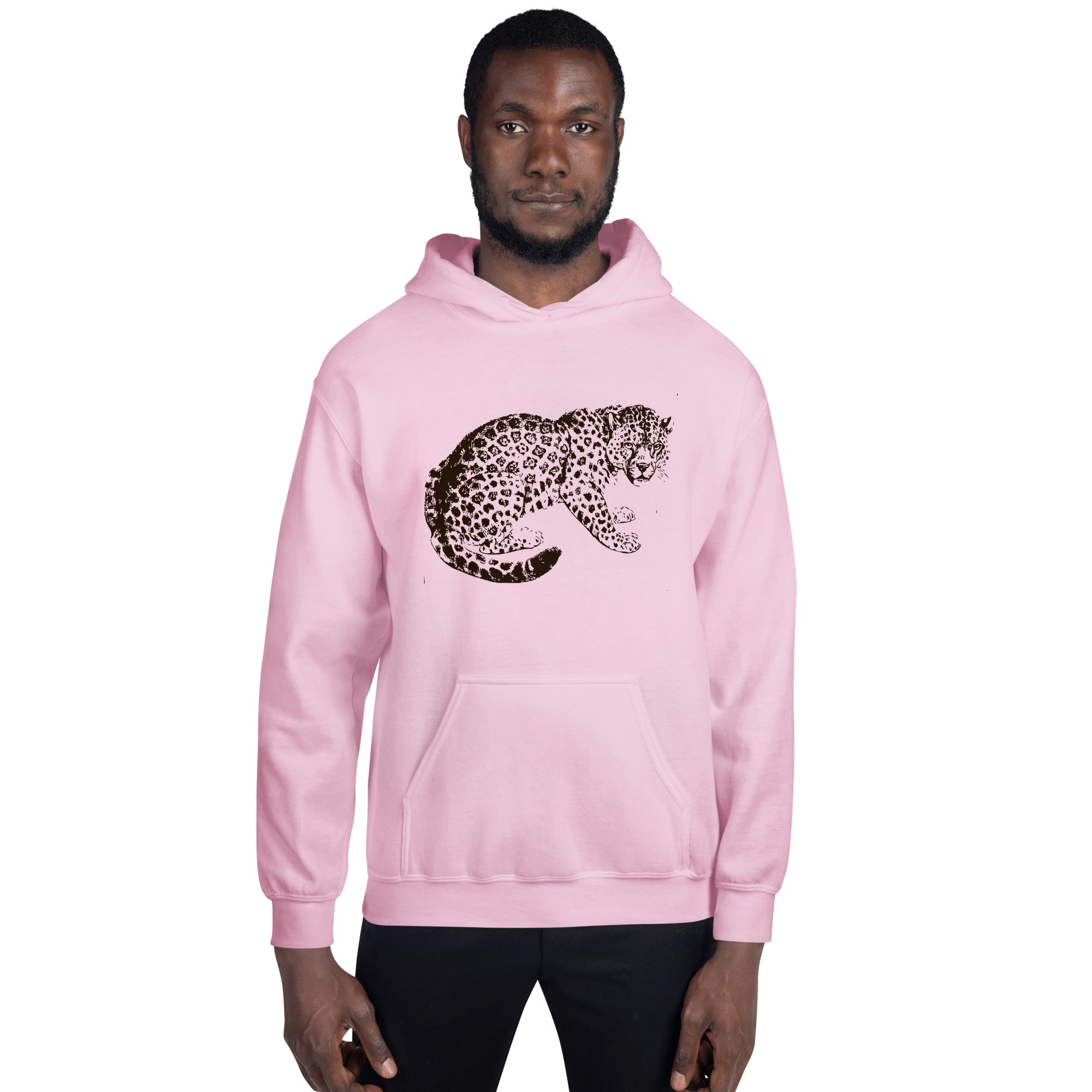 Unisex Hoodie Hand Drawn Jaguar Mono