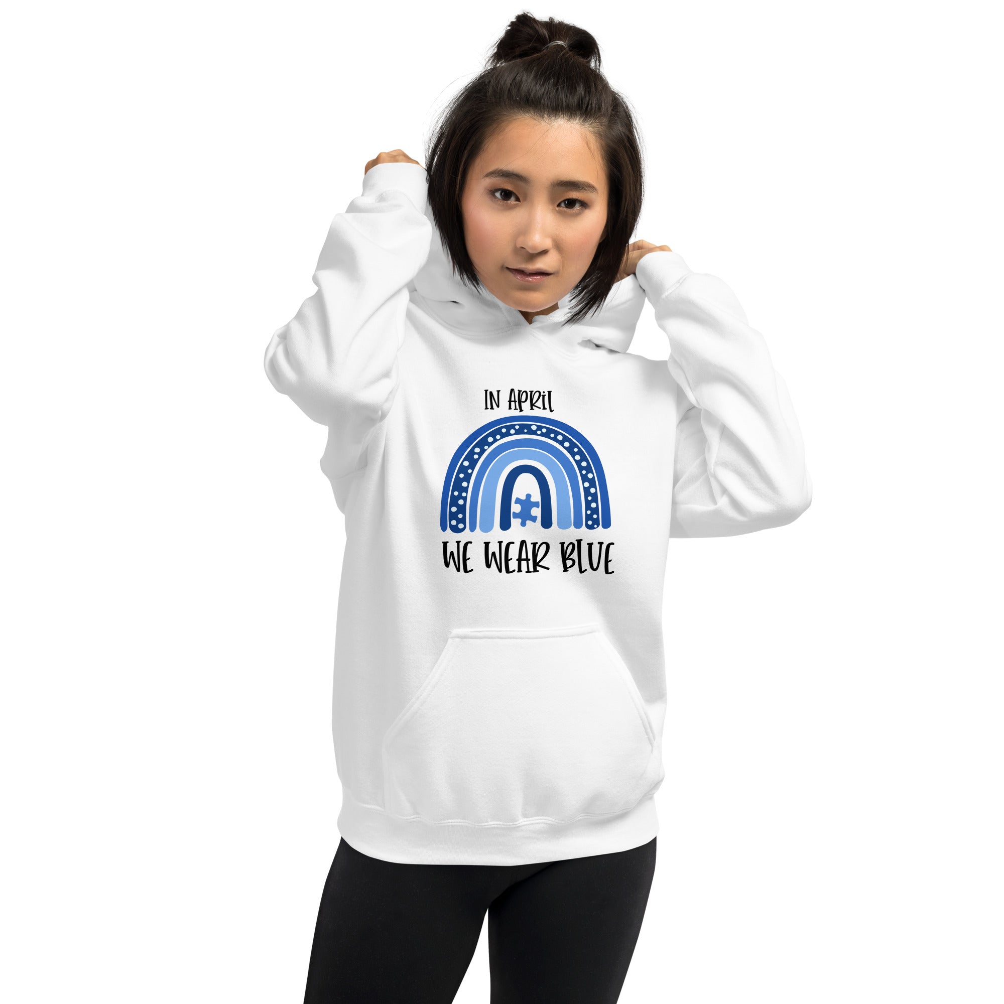 Unisex Hoodie In April We Wear Blue