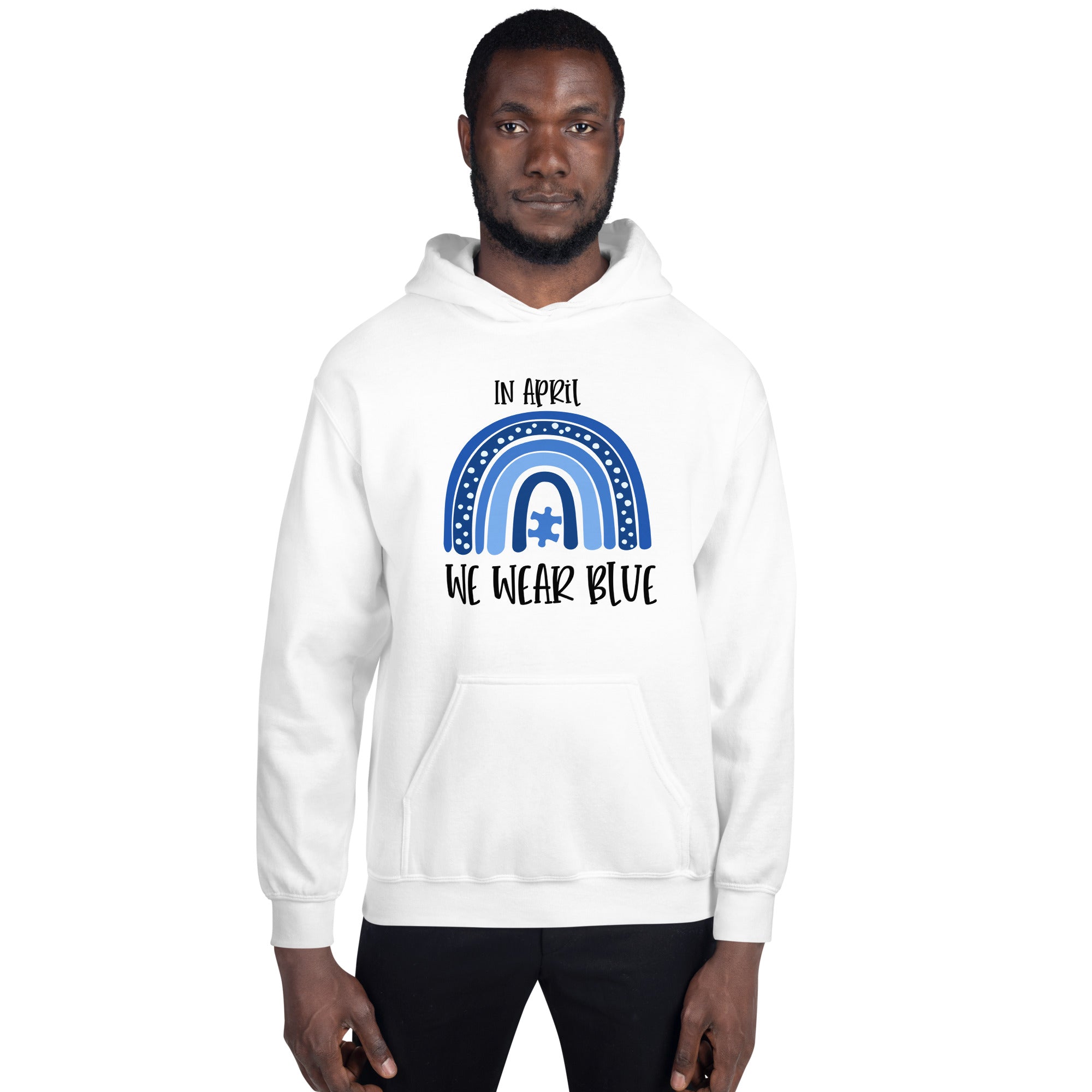 Unisex Hoodie In April We Wear Blue