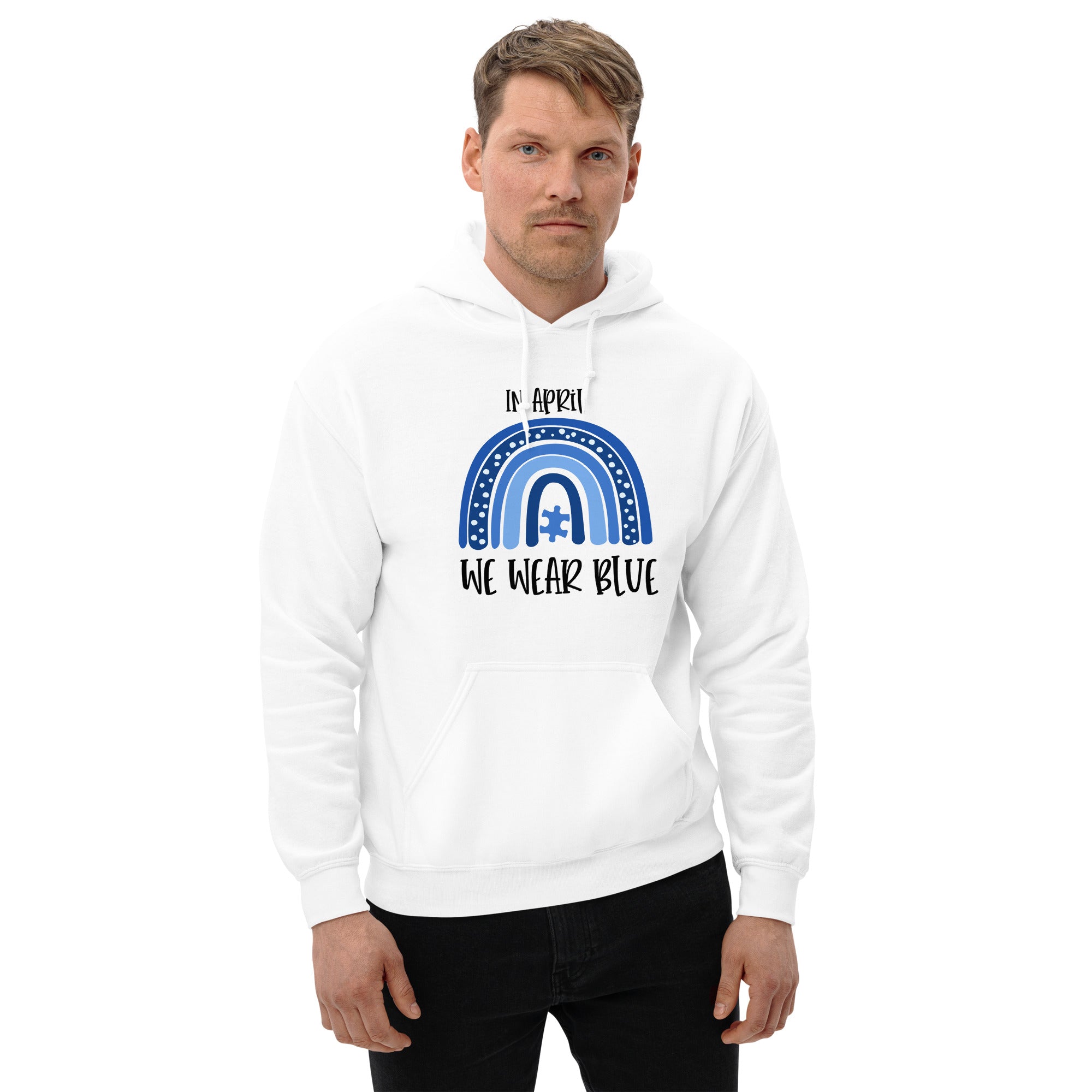 Unisex Hoodie In April We Wear Blue