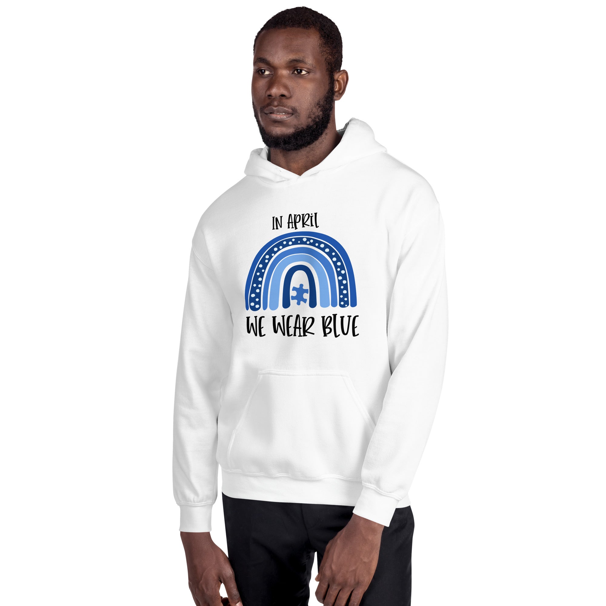 Unisex Hoodie In April We Wear Blue